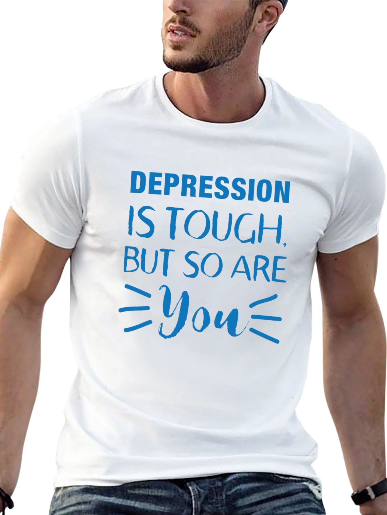 Depression is Tough T-Shirt: Mental Health Awareness