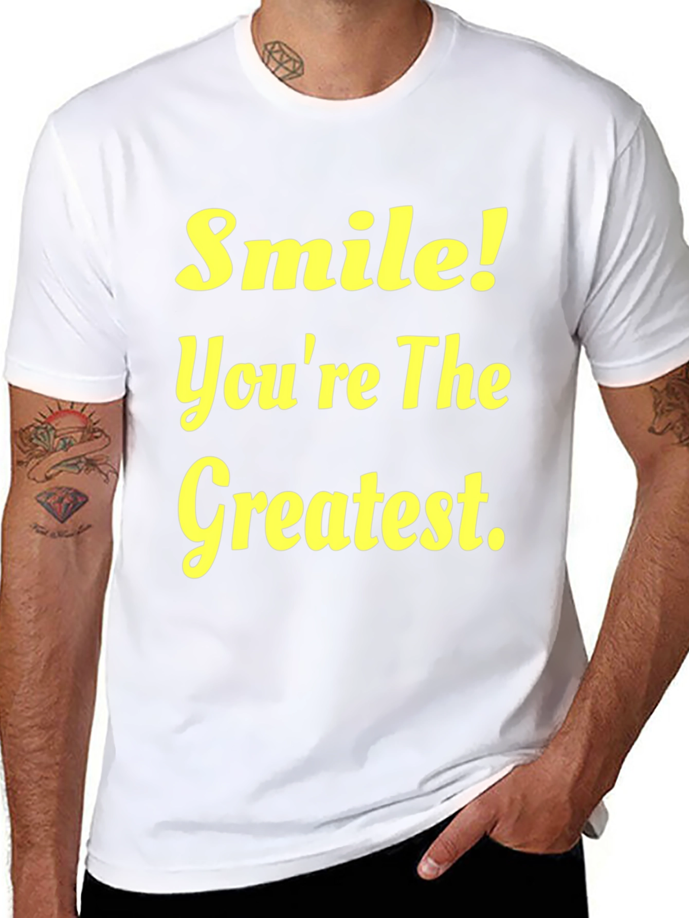 Smile Youre The Greatest Black Graphic T-Shirt