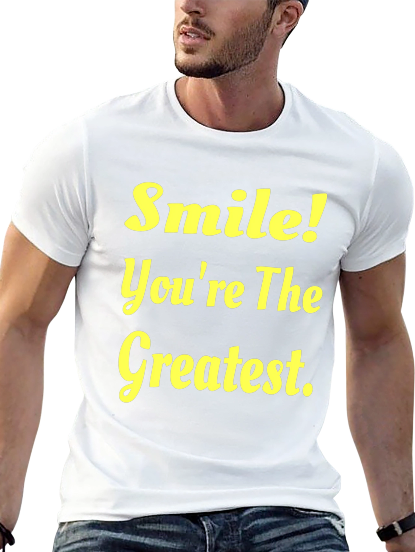 Smile Youre The Greatest Black Graphic T-Shirt