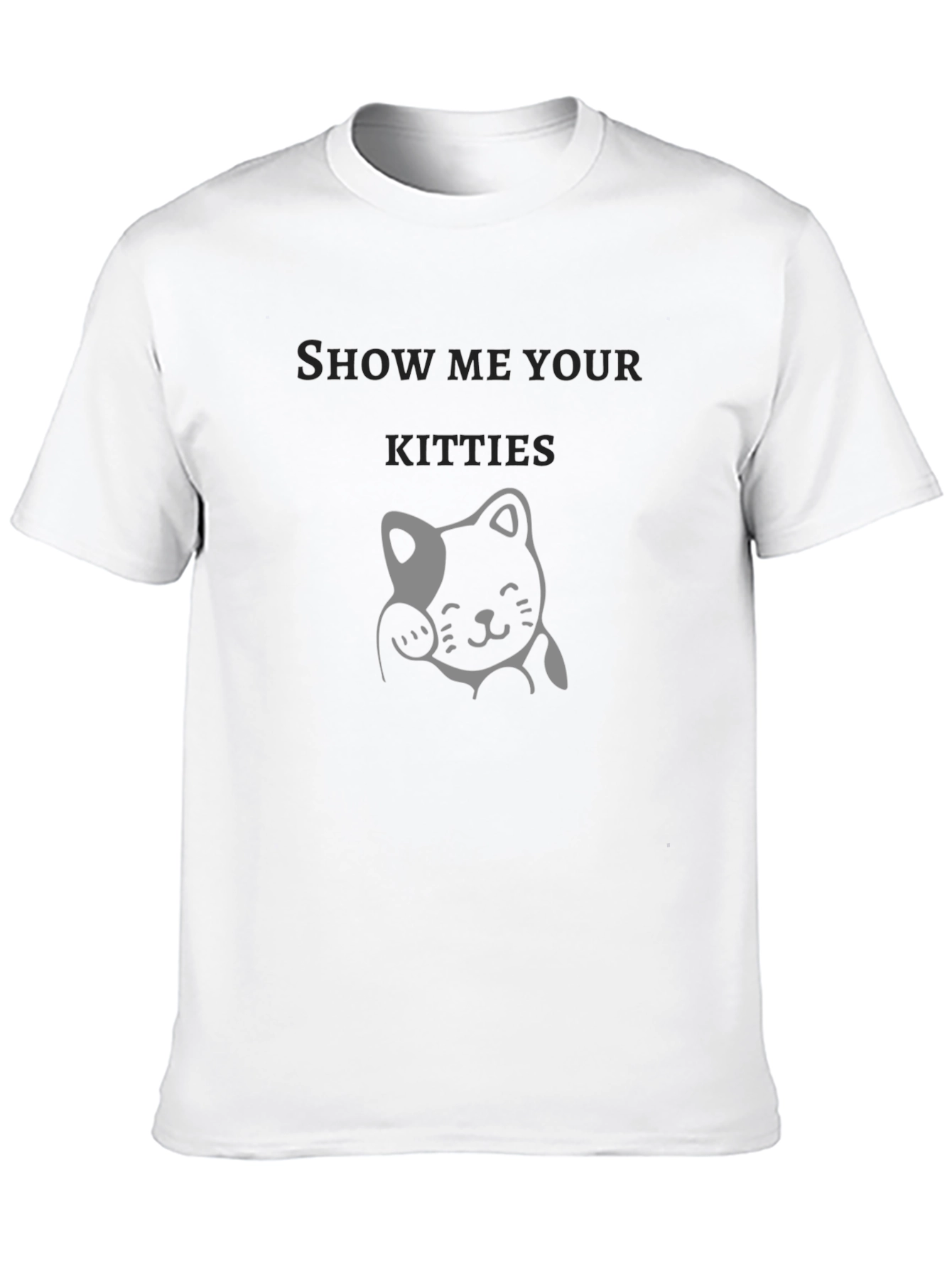 Show Me Your Kitties Black Graphic Tee