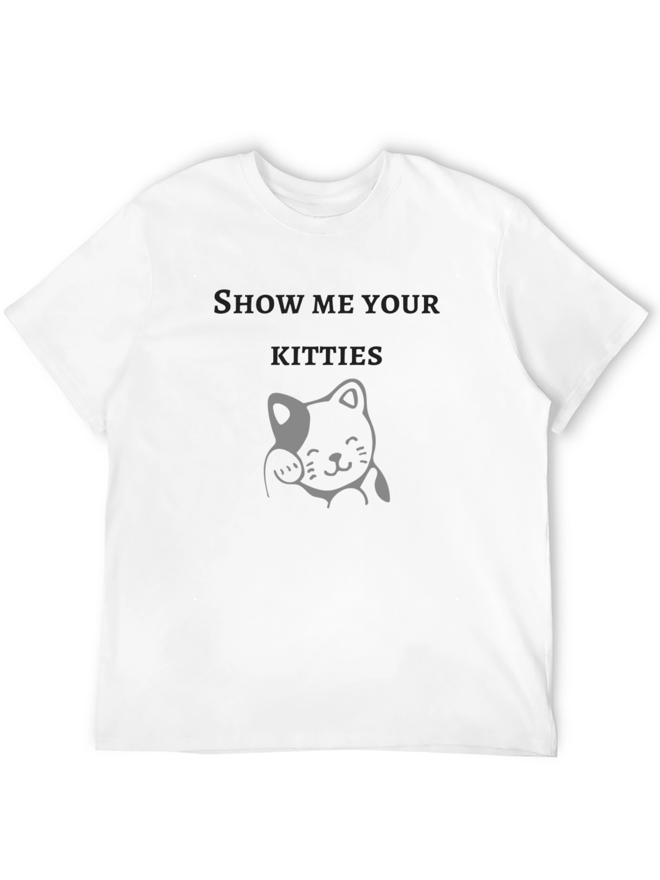 Show Me Your Kitties Black Graphic Tee