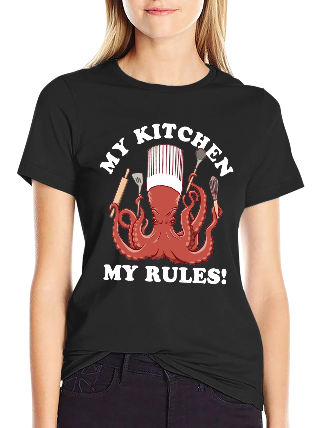 Chef Octopus Graphic T-Shirt - Kitchen Rules