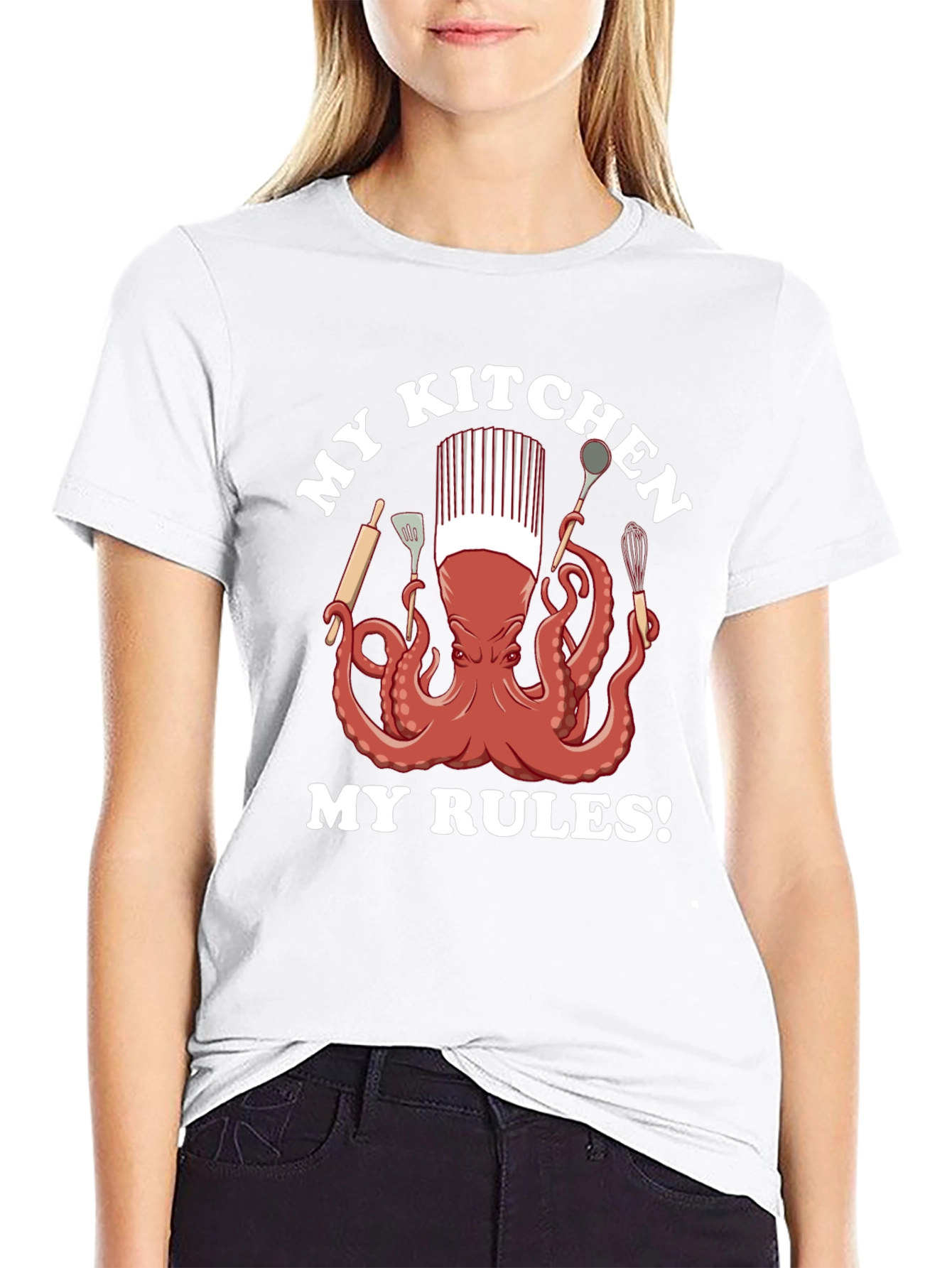 Chef Octopus Graphic T-Shirt - Kitchen Rules
