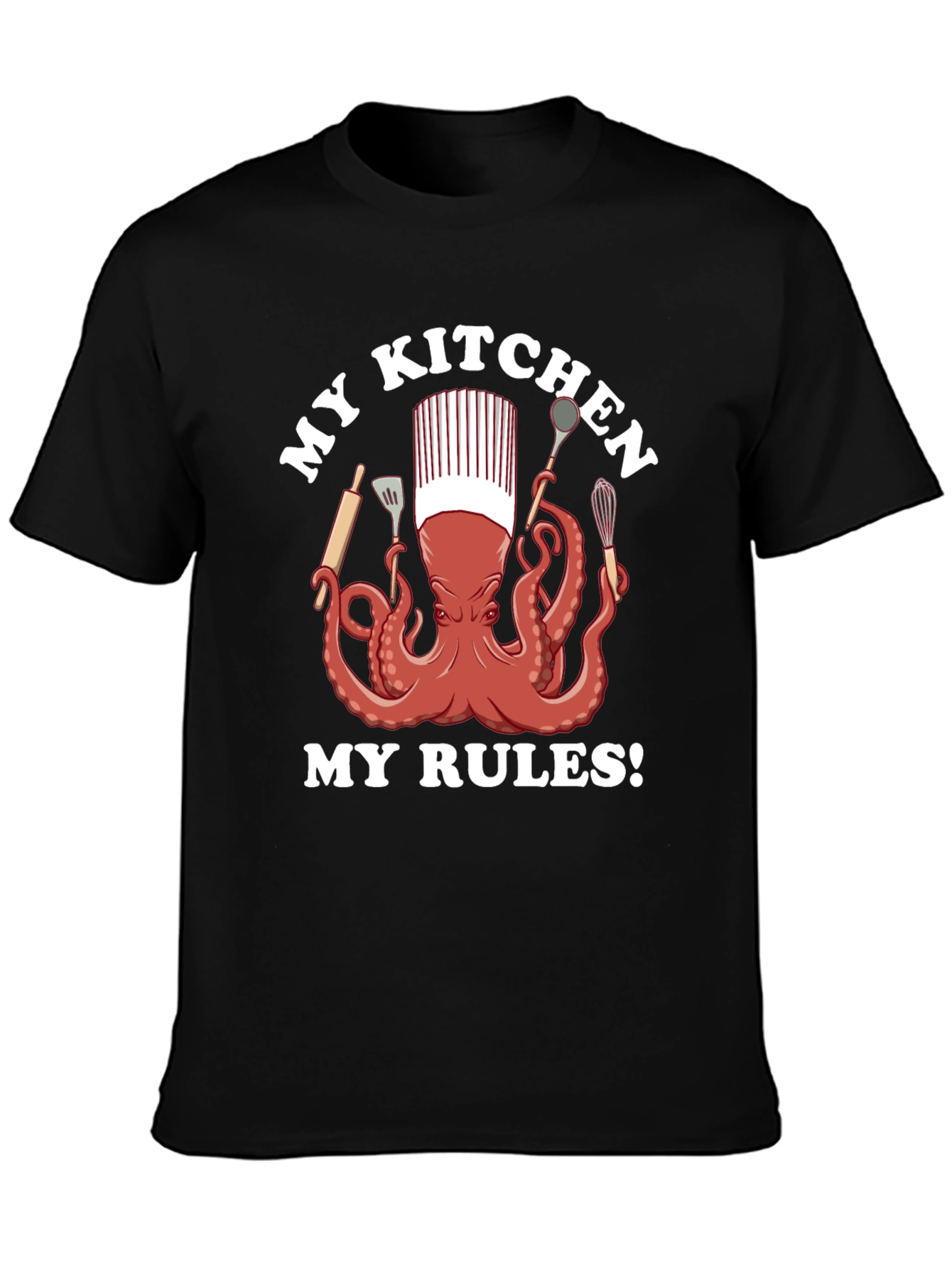 Chef Octopus Graphic T-Shirt - Kitchen Rules
