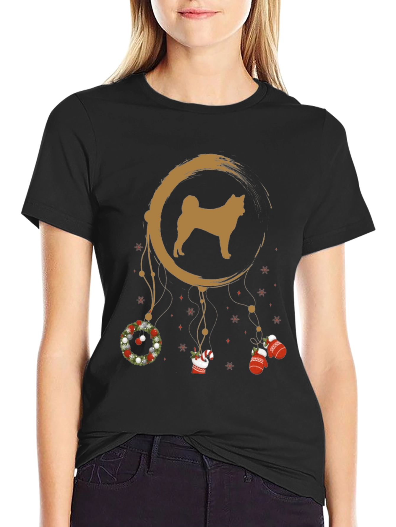 Akita Christmas Dreamcatcher T-Shirt