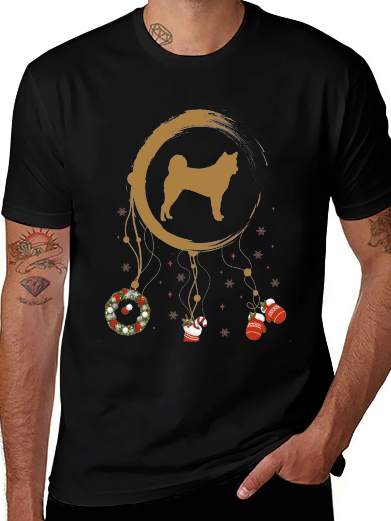 Akita Christmas Dreamcatcher T-Shirt