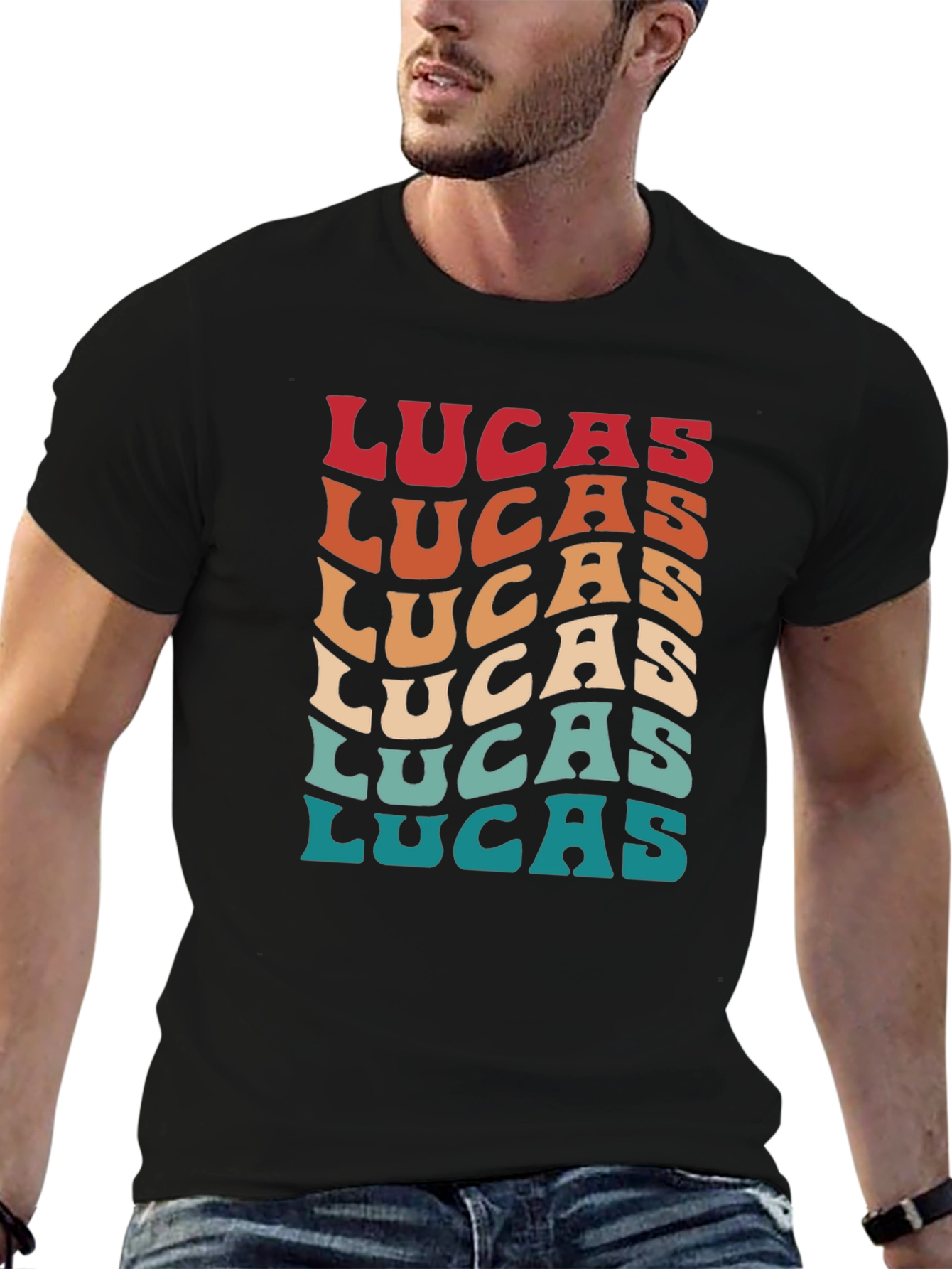 Retro Lucas T-Shirt - Personalized Name Tee