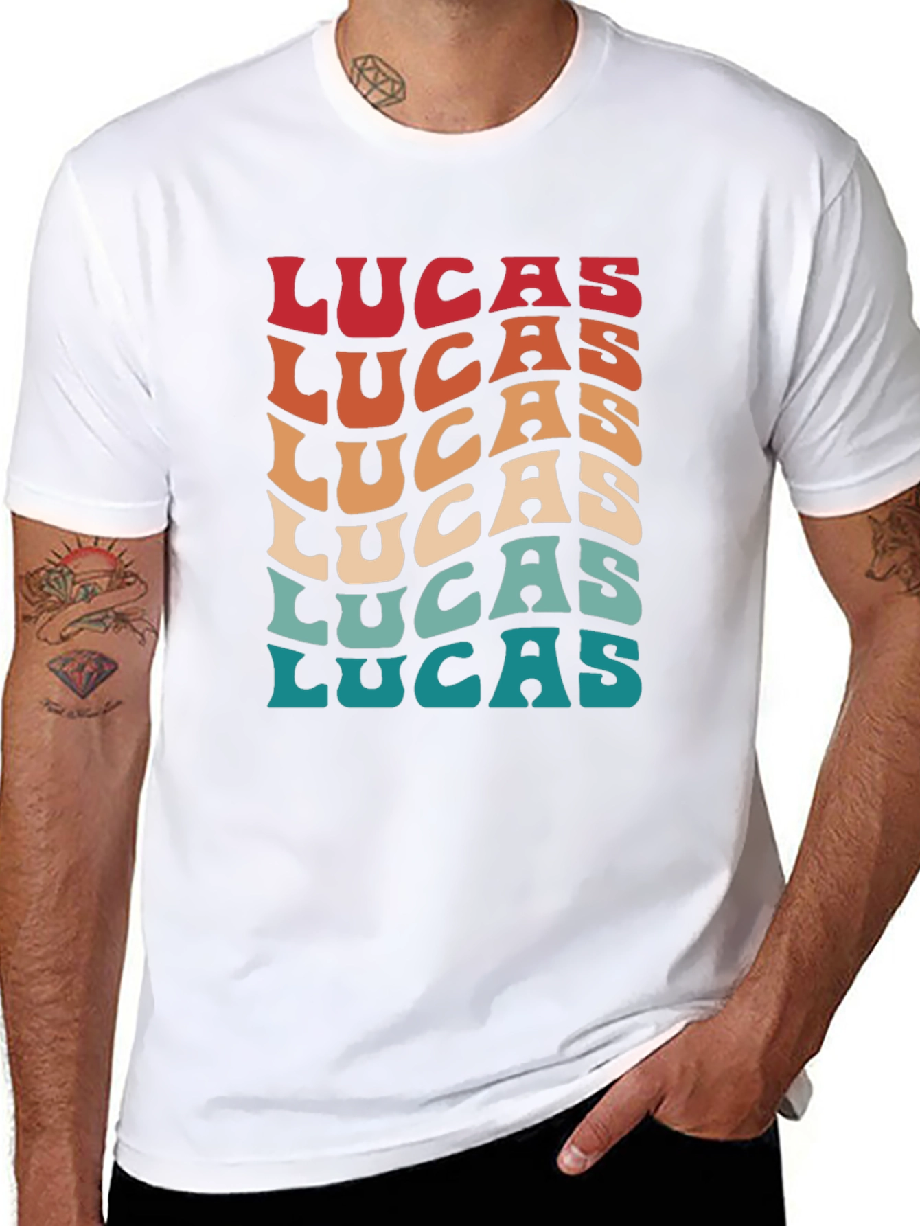 Retro Lucas T-Shirt - Personalized Name Tee