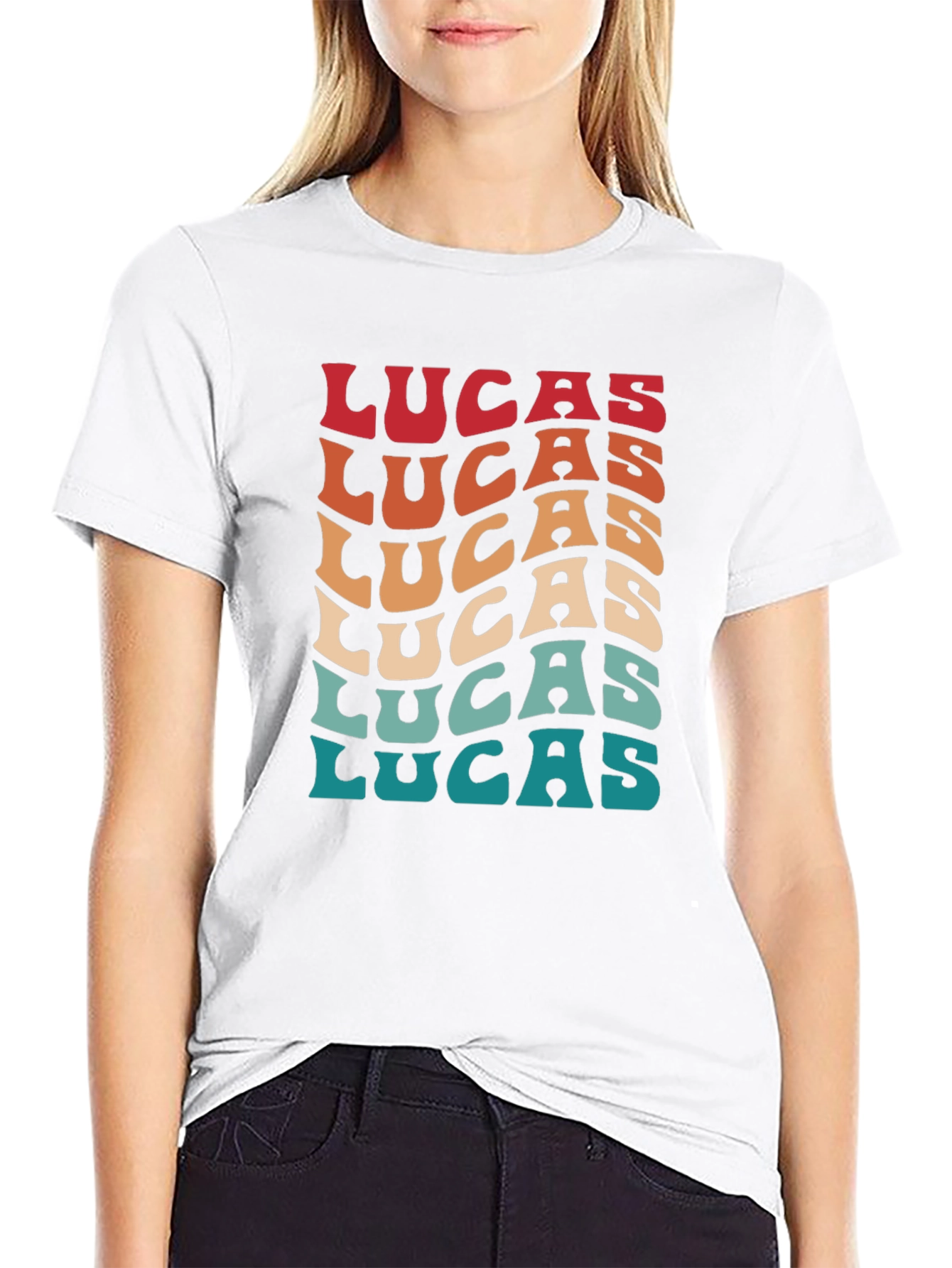 Retro Lucas T-Shirt - Personalized Name Tee