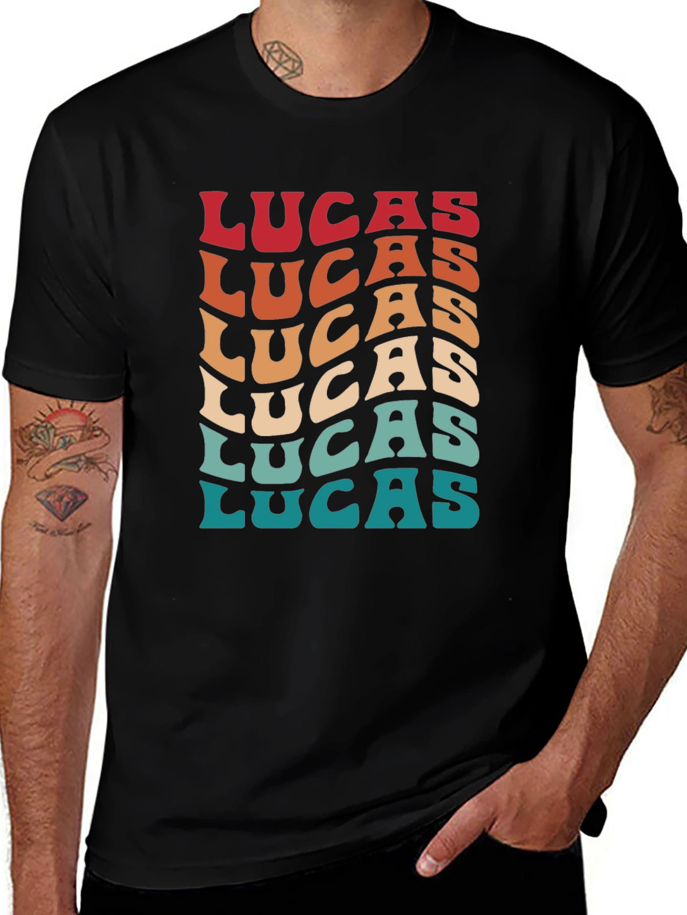 Retro Lucas T-Shirt - Personalized Name Tee