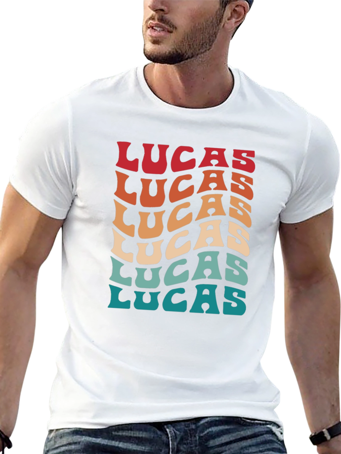 Retro Lucas T-Shirt - Personalized Name Tee