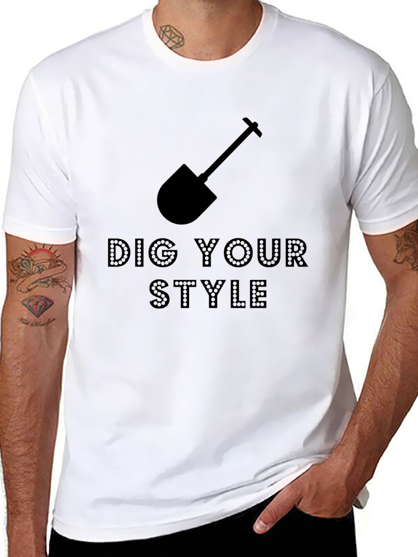 Dig Your Style Black Graphic Tee