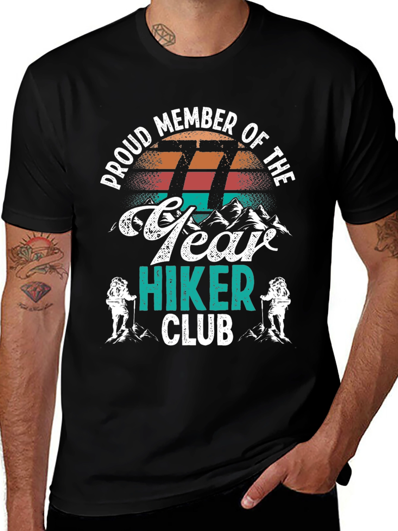Proud 77 Year Hiker Club T-Shirt