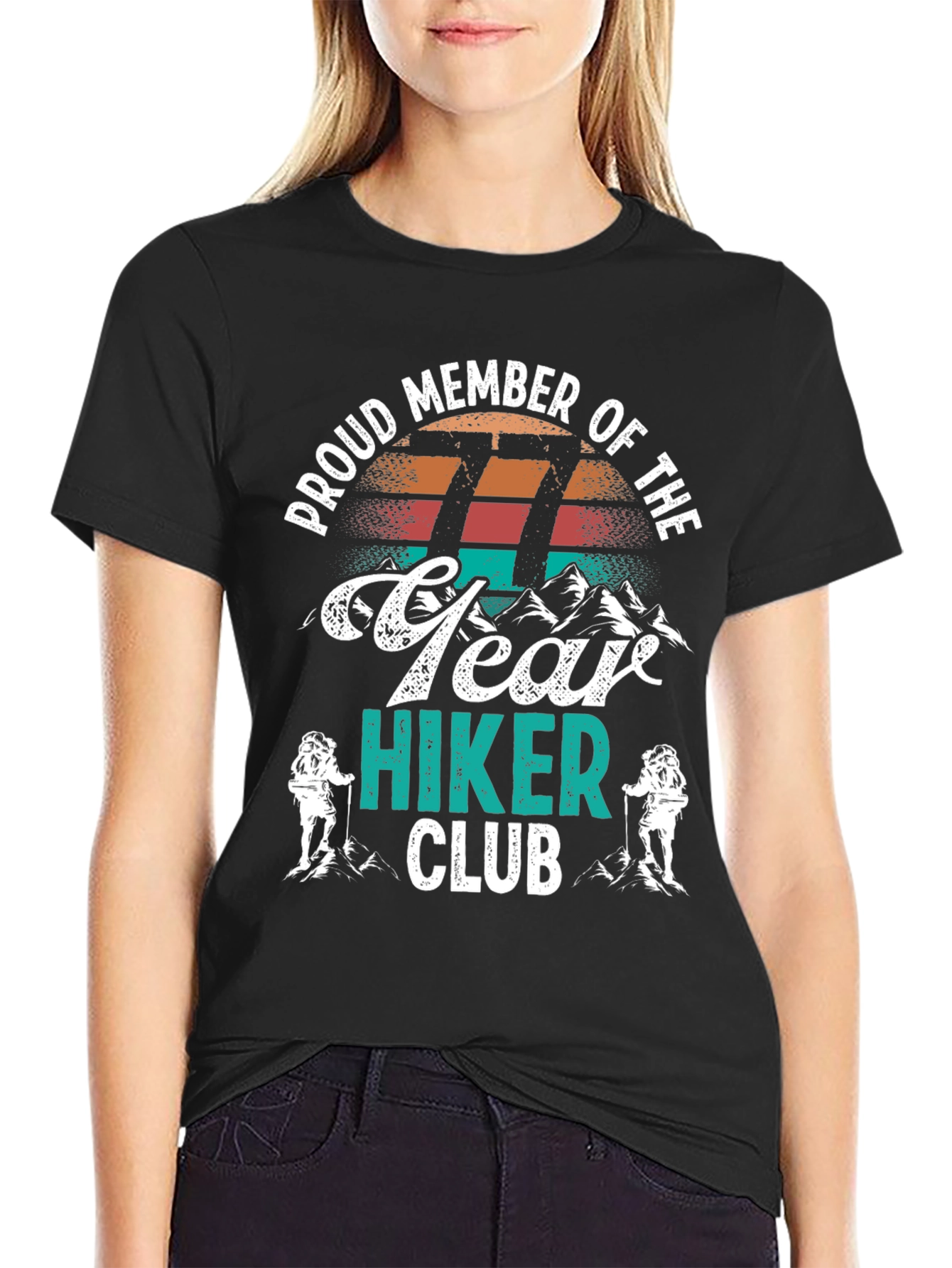 Proud 77 Year Hiker Club T-Shirt