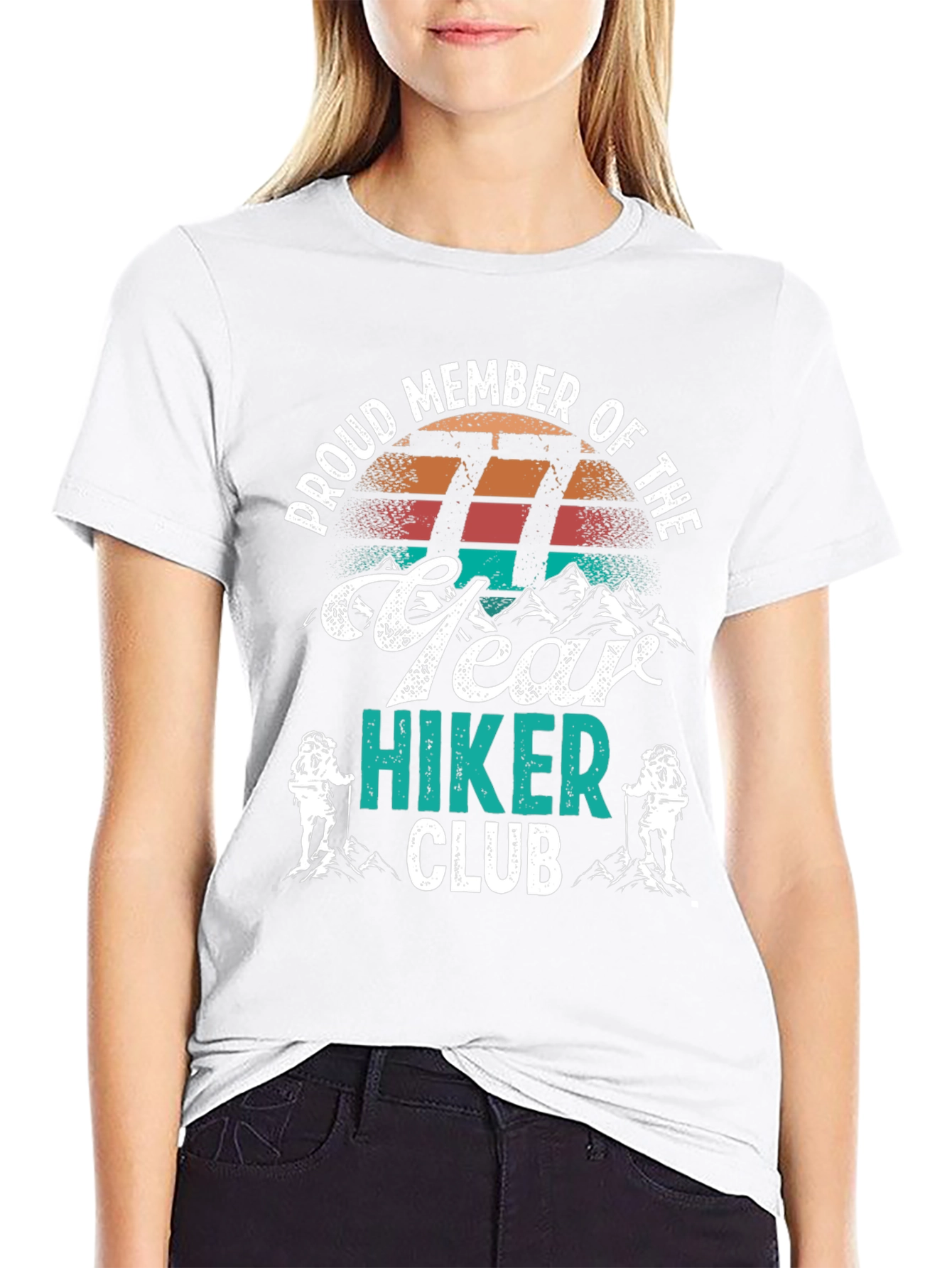 Proud 77 Year Hiker Club T-Shirt