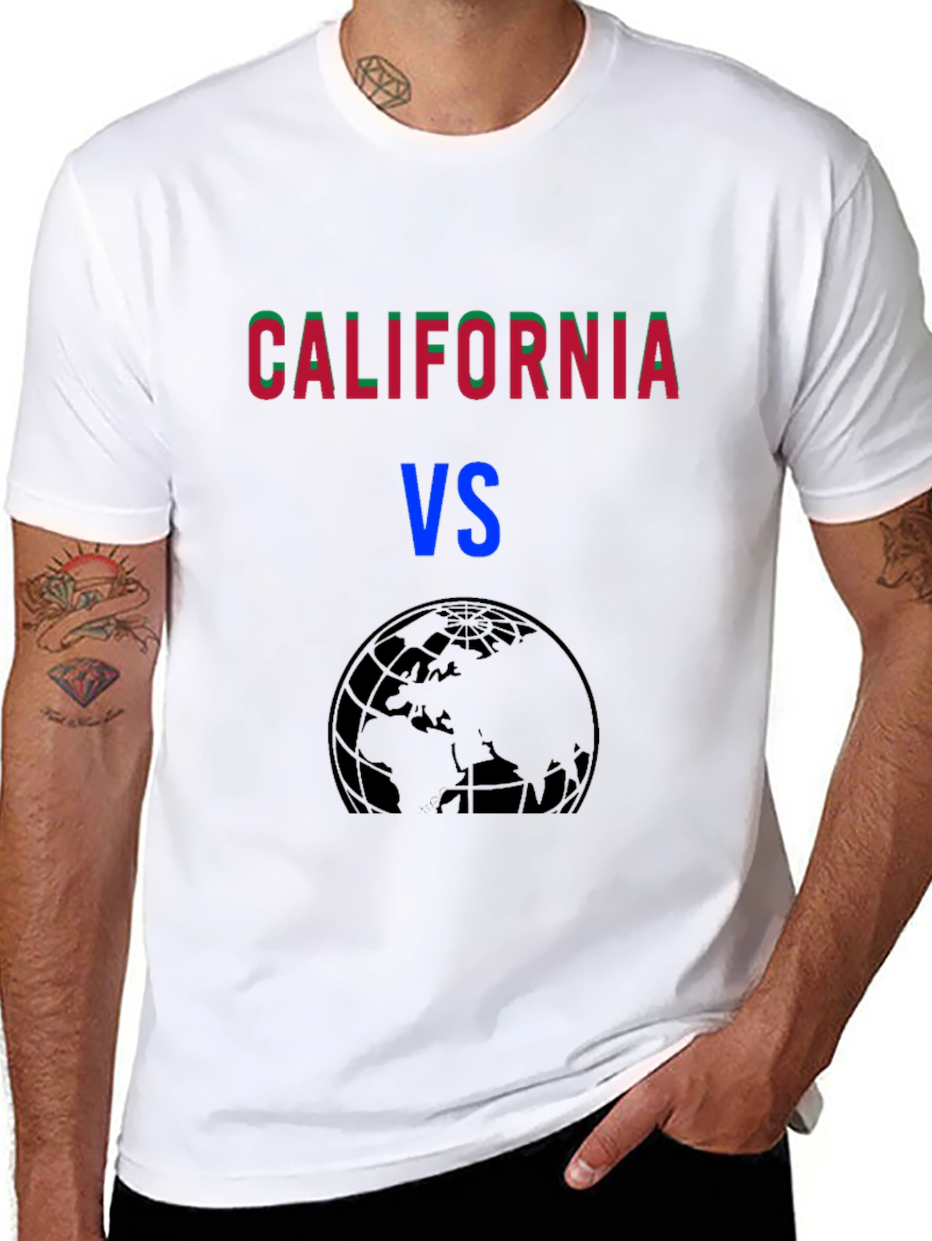 California VS the World Black T-Shirt