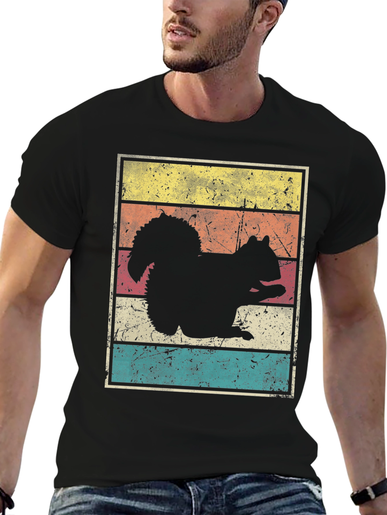 Retro Squirrel Graphic T-Shirt