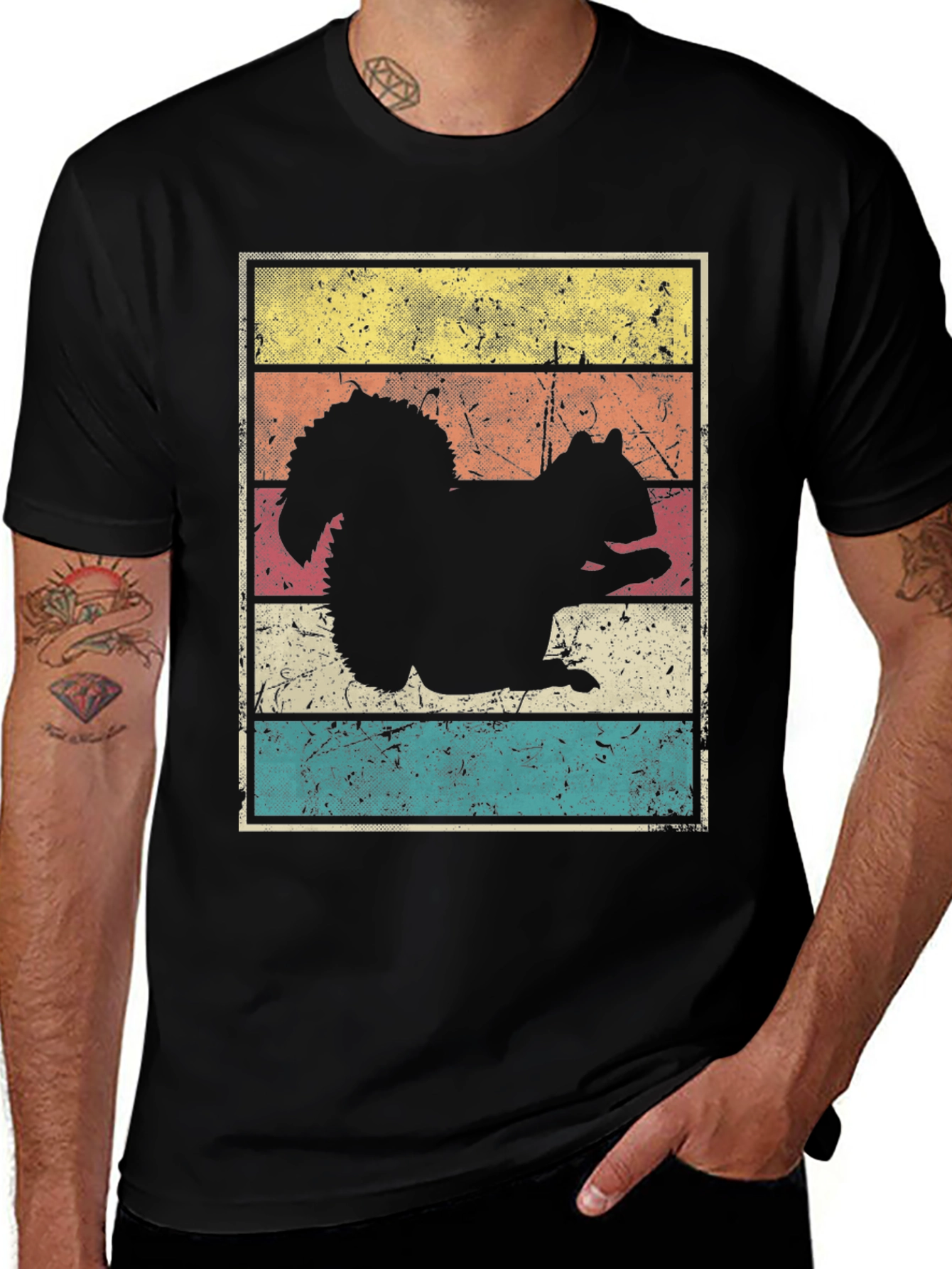 Retro Squirrel Graphic T-Shirt