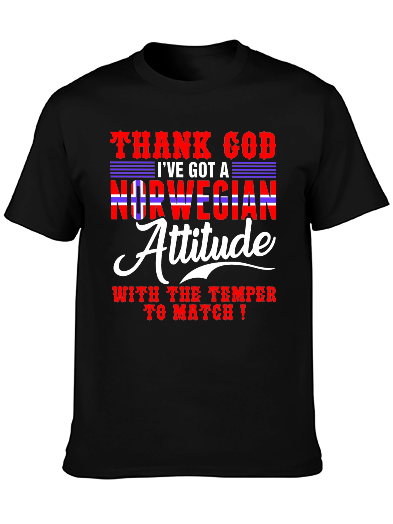 Norwegian Attitude Mens Graphic Tee