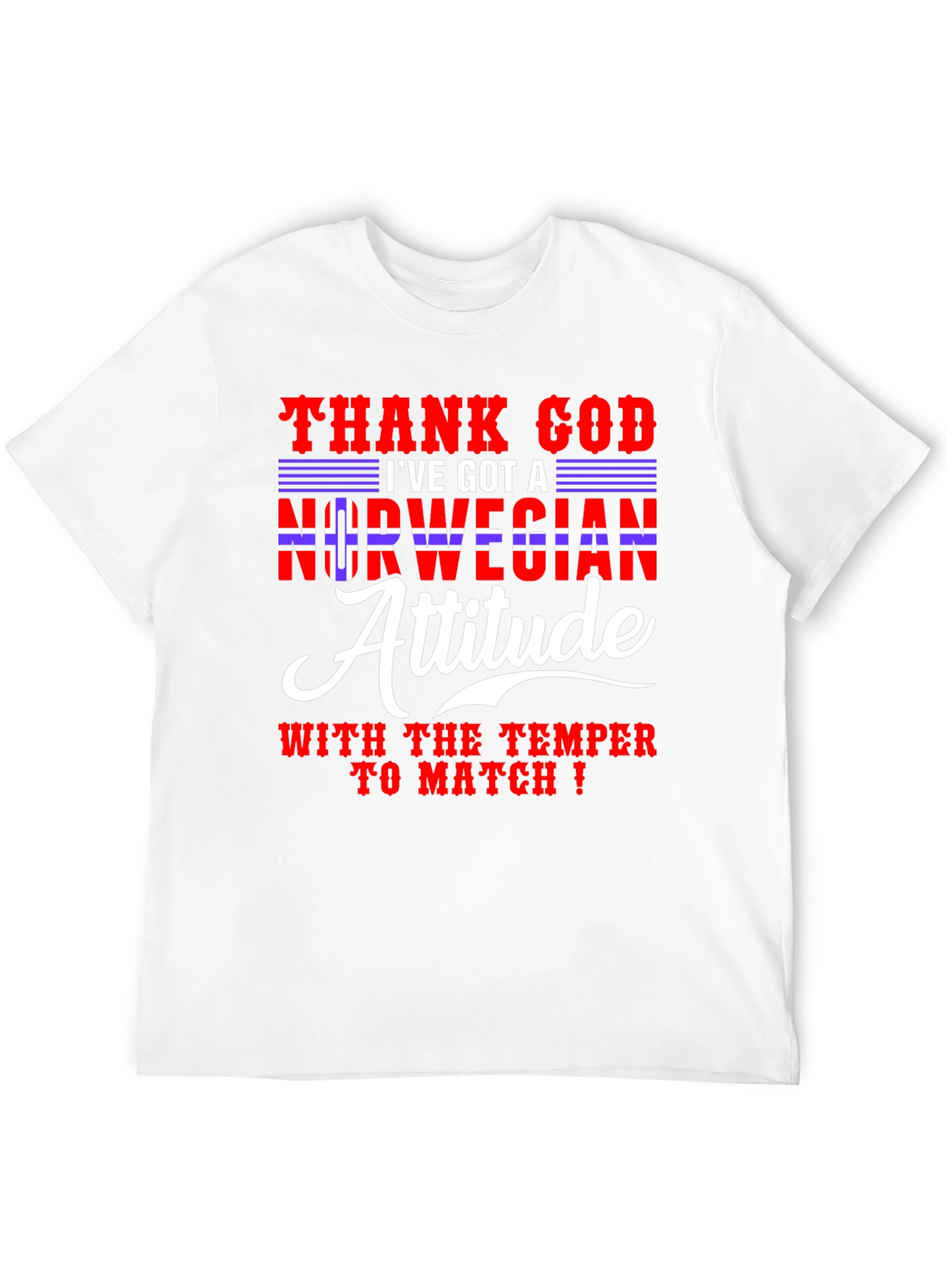 Norwegian Attitude Mens Graphic Tee