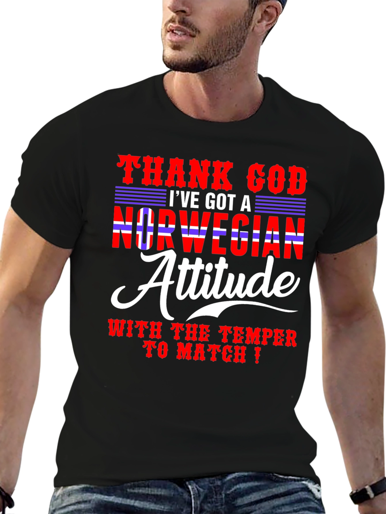 Norwegian Attitude Mens Graphic Tee