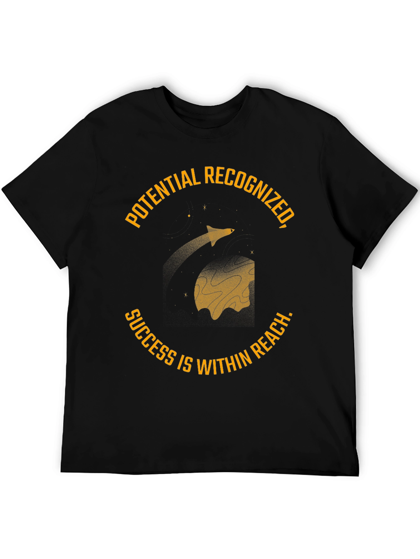 Potential Recognized Black Graphic T-Shirt