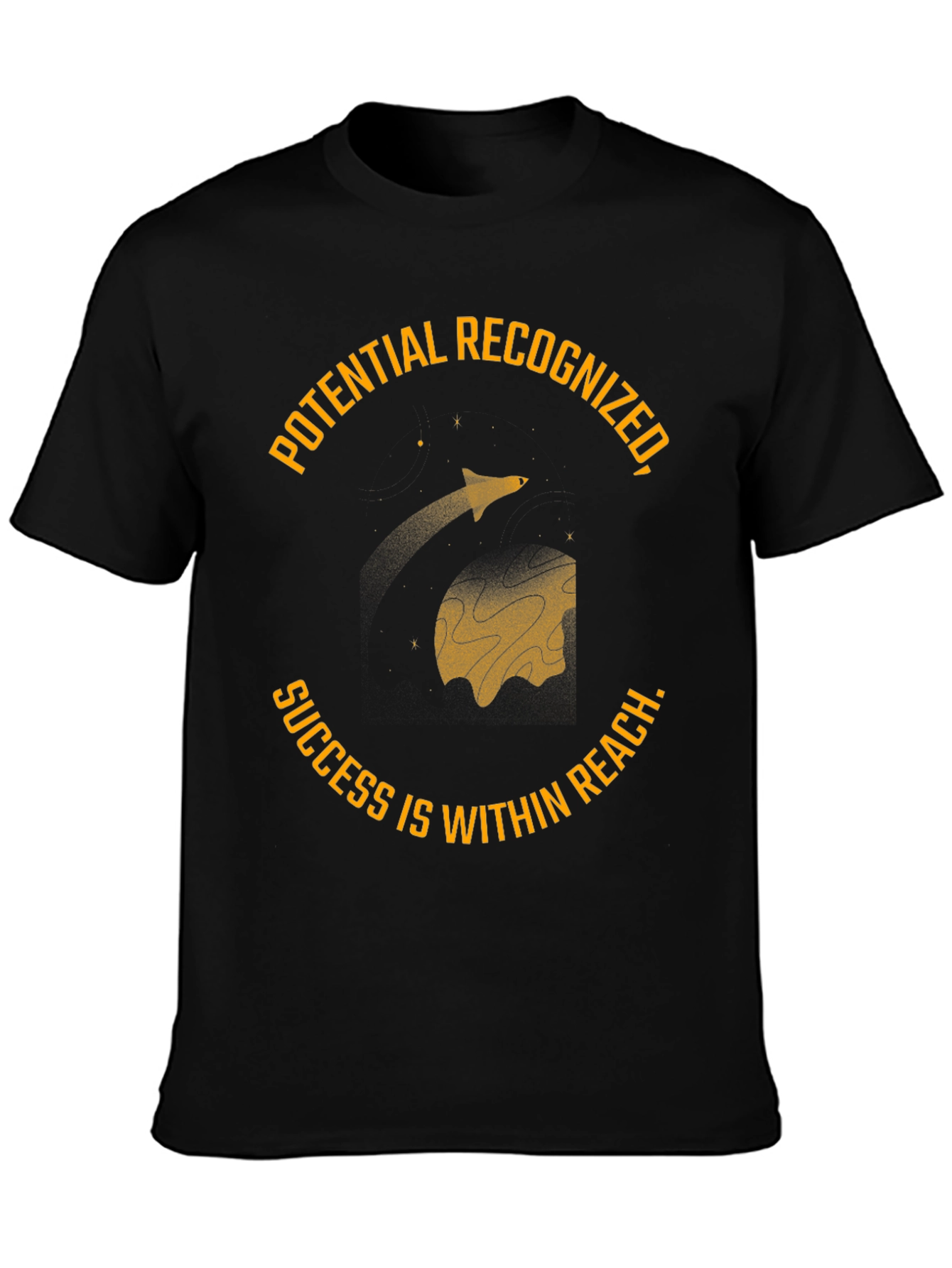 Potential Recognized Black Graphic T-Shirt
