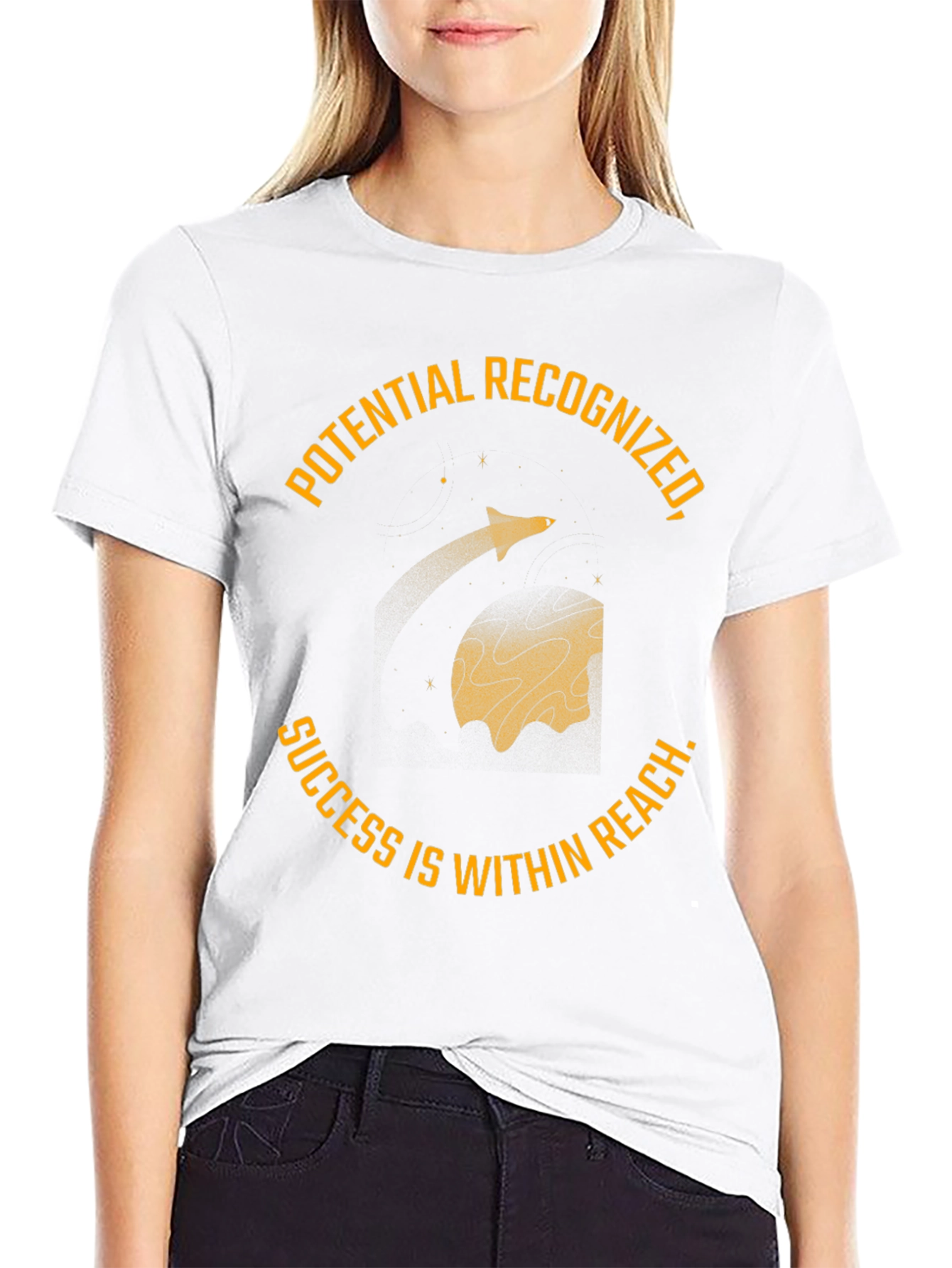 Potential Recognized Black Graphic T-Shirt