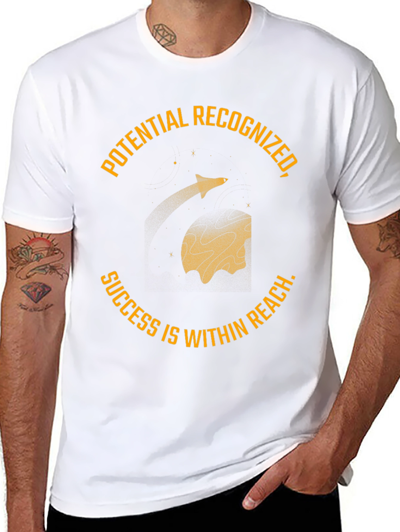 Potential Recognized Black Graphic T-Shirt