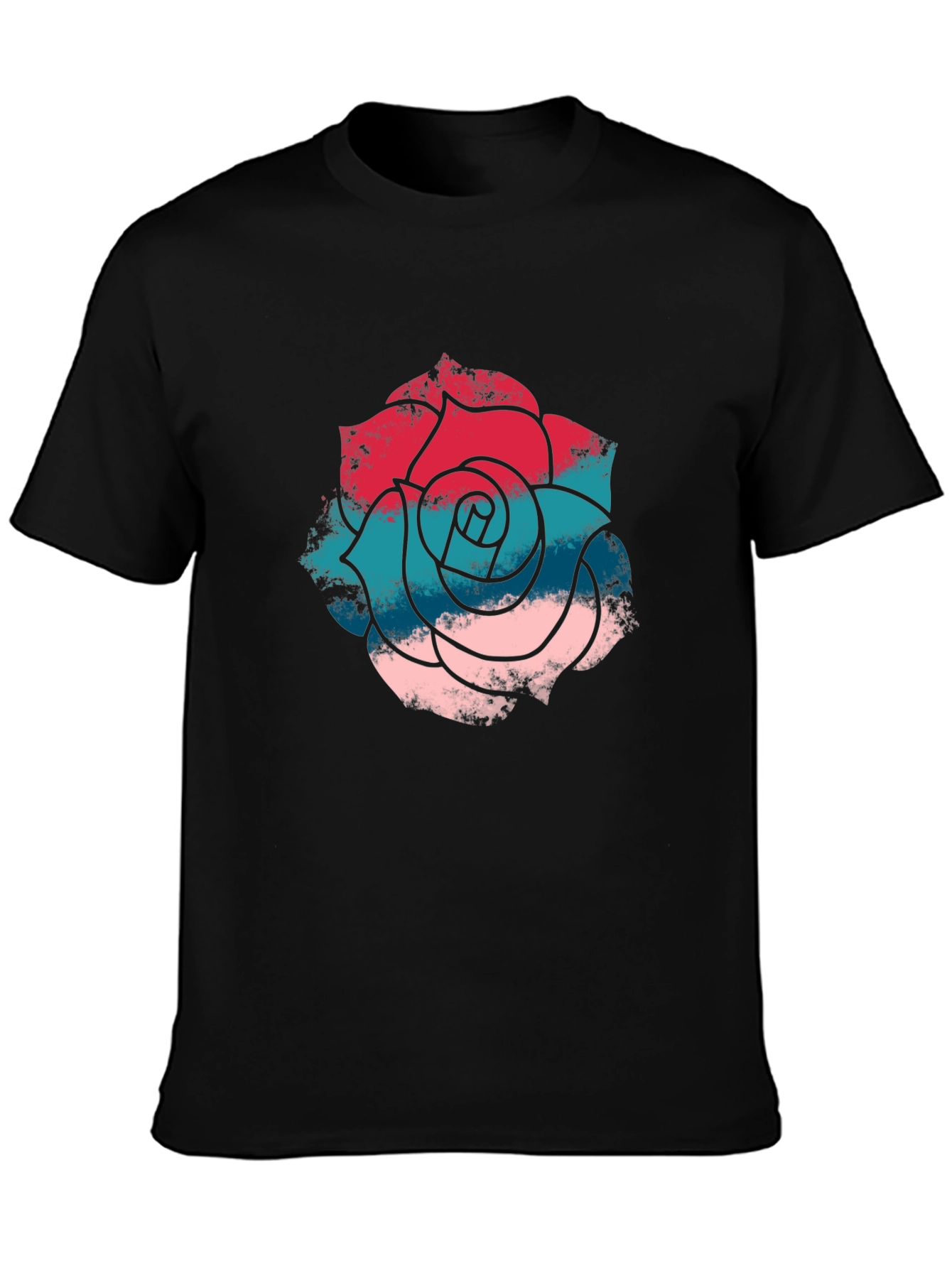 Rose Graphic T-Shirt - Stylish Mens Casual Tee