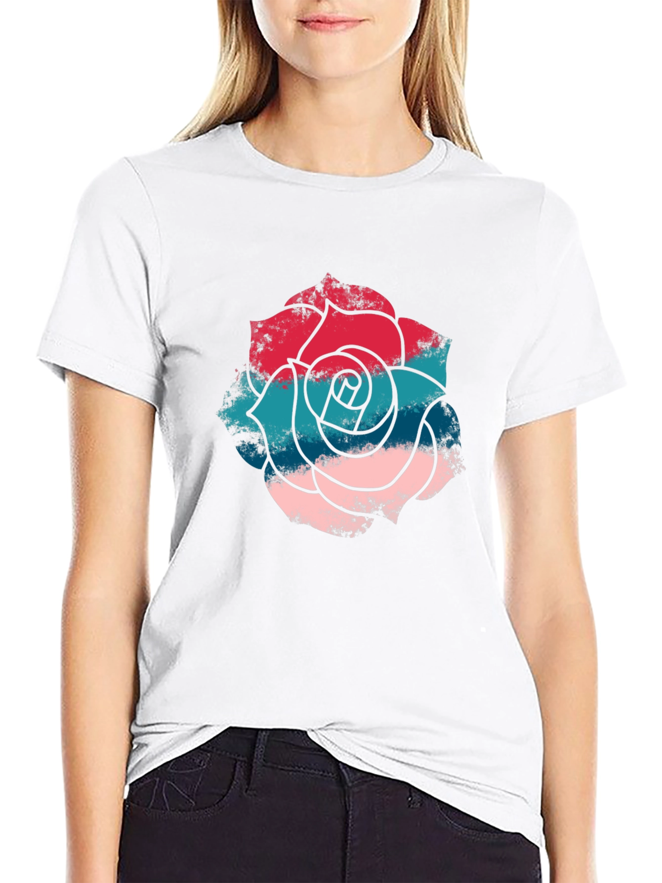 Rose Graphic T-Shirt - Stylish Mens Casual Tee