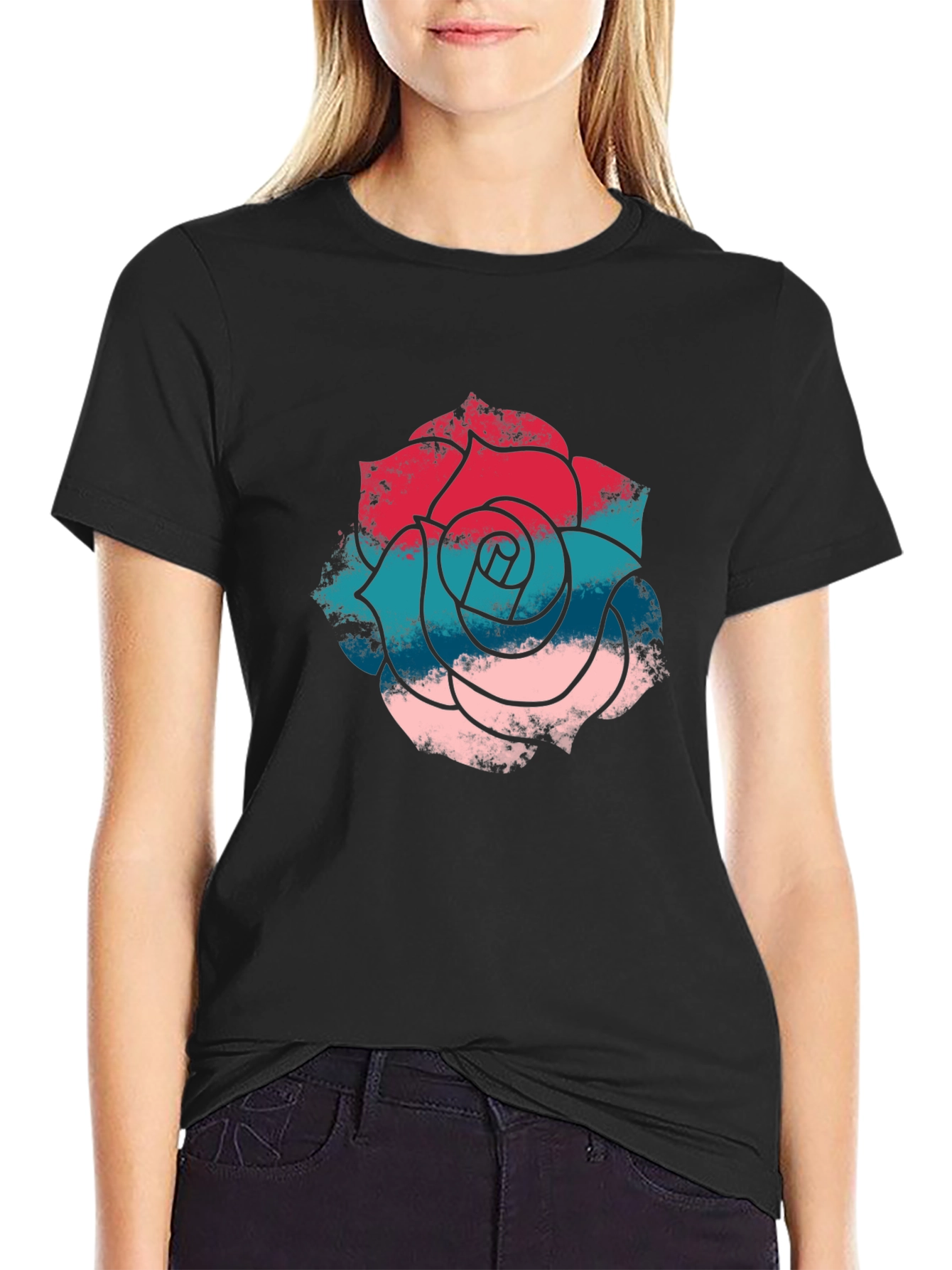 Rose Graphic T-Shirt - Stylish Mens Casual Tee