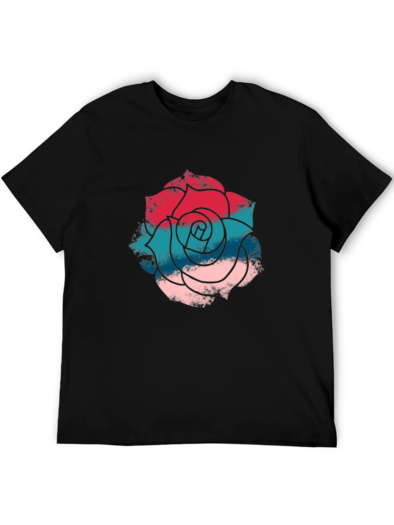 Rose Graphic T-Shirt - Stylish Mens Casual Tee