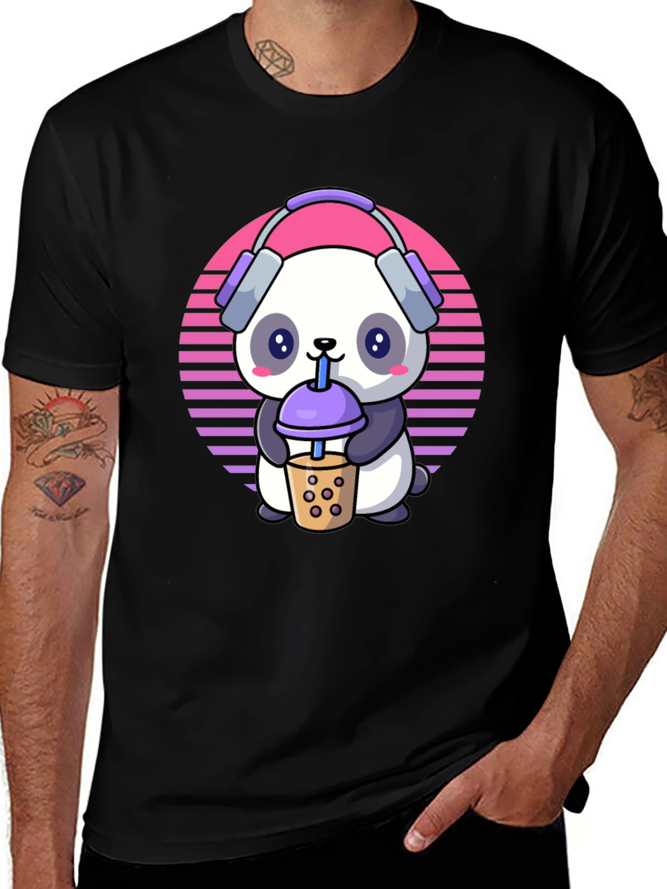 Cute Panda Boba Tea T-Shirt