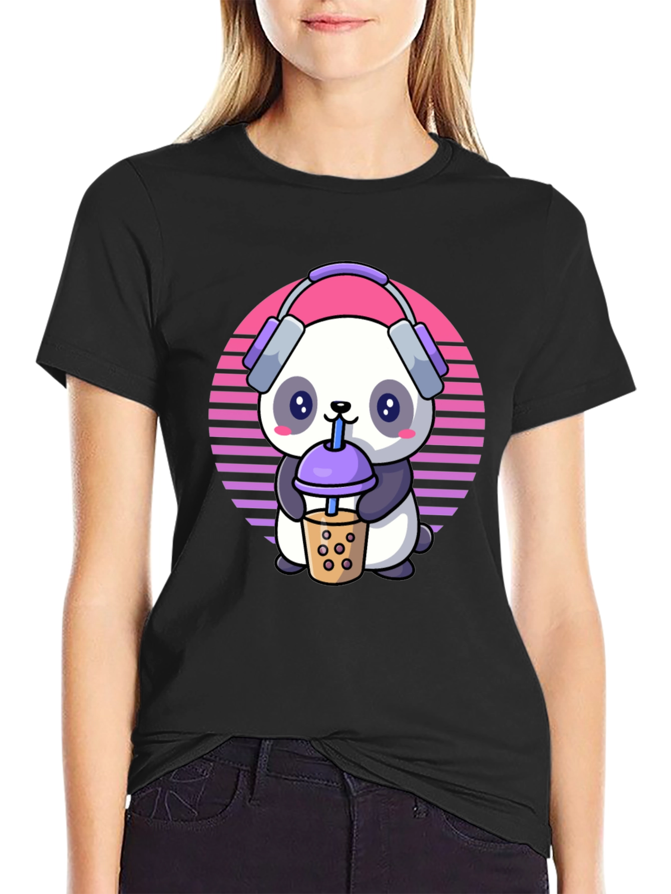 Cute Panda Boba Tea T-Shirt
