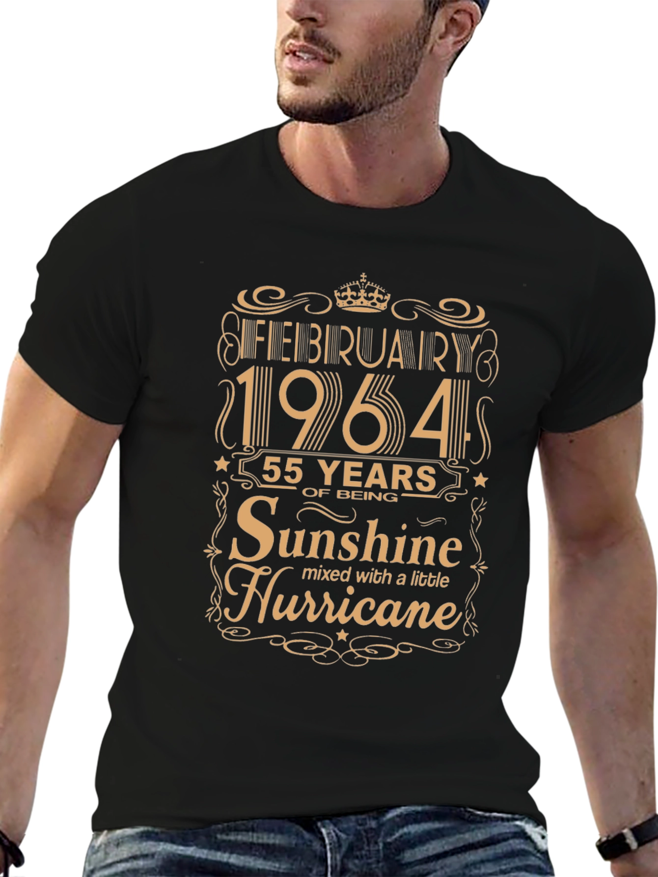 February 1964 Sunshine Hurricane Black T-Shirt