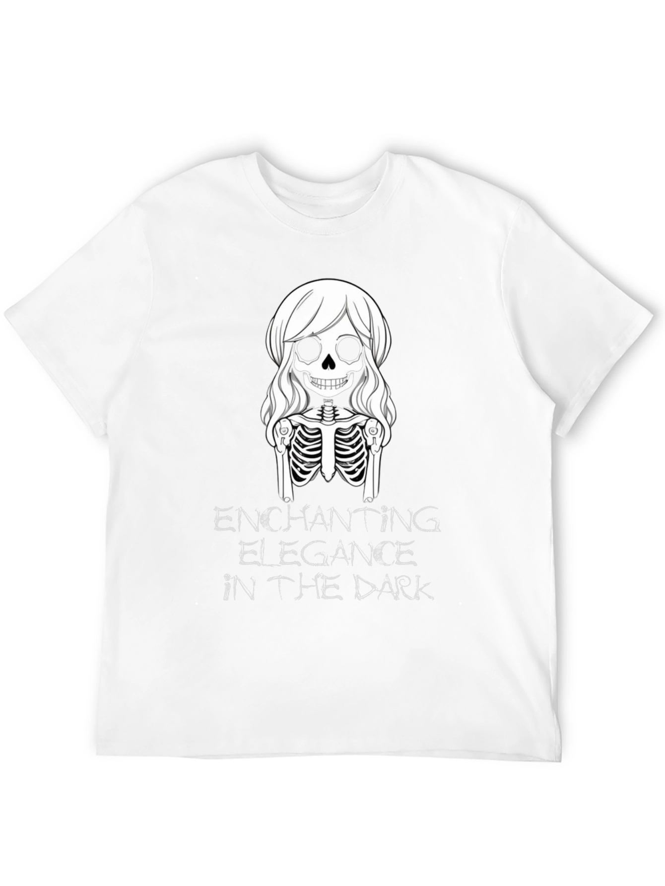 Enchanting Elegance Skeleton Graphic T-Shirt