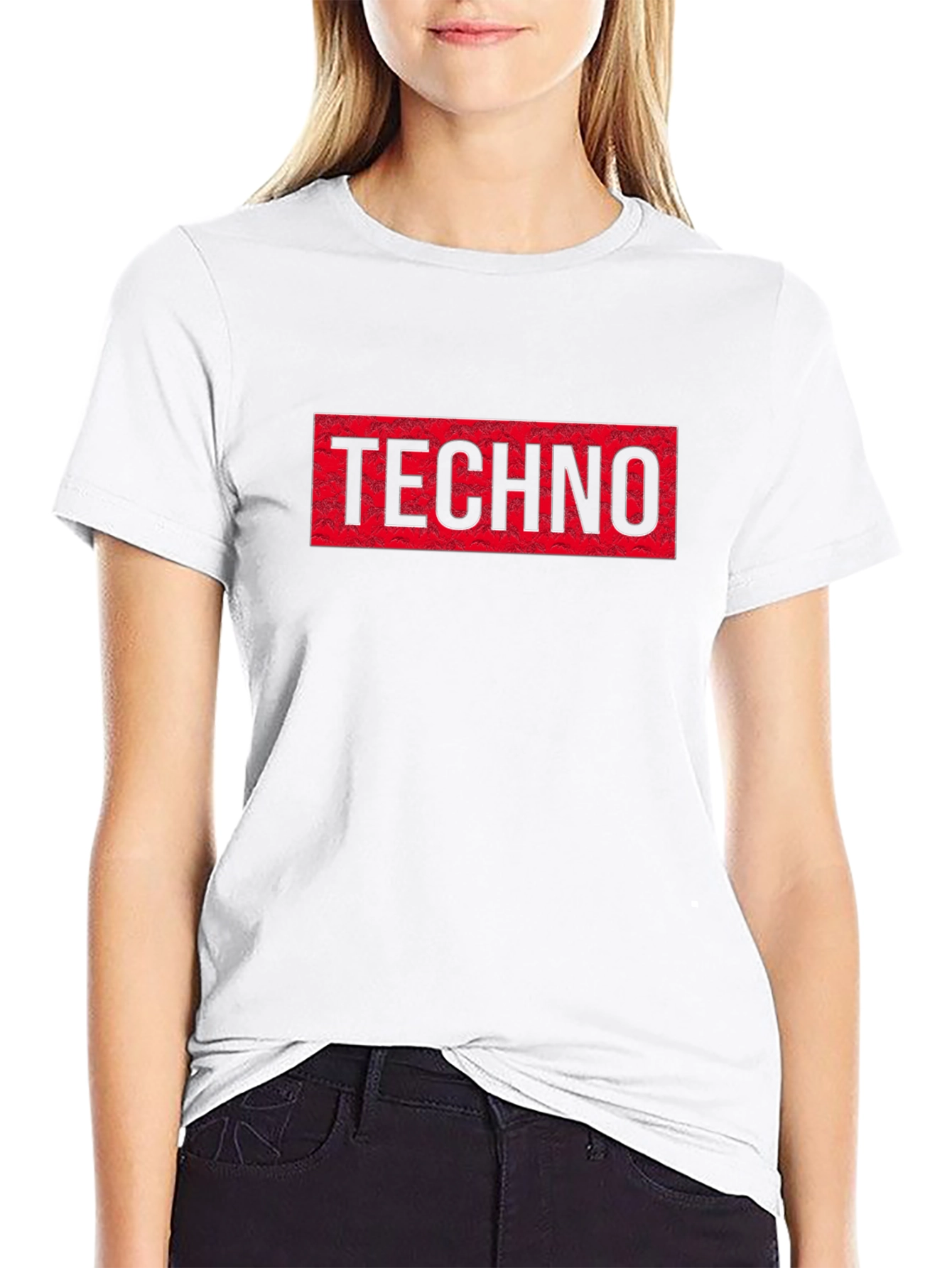 Techno T-Shirt: Red Diamond Plate Graphic
