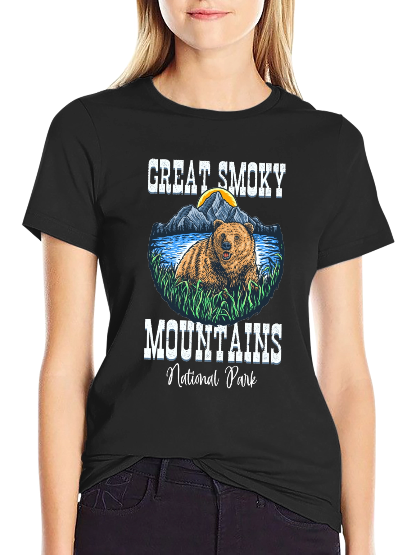 Great Smoky Mountains Bear Tee - Nature Graphic
