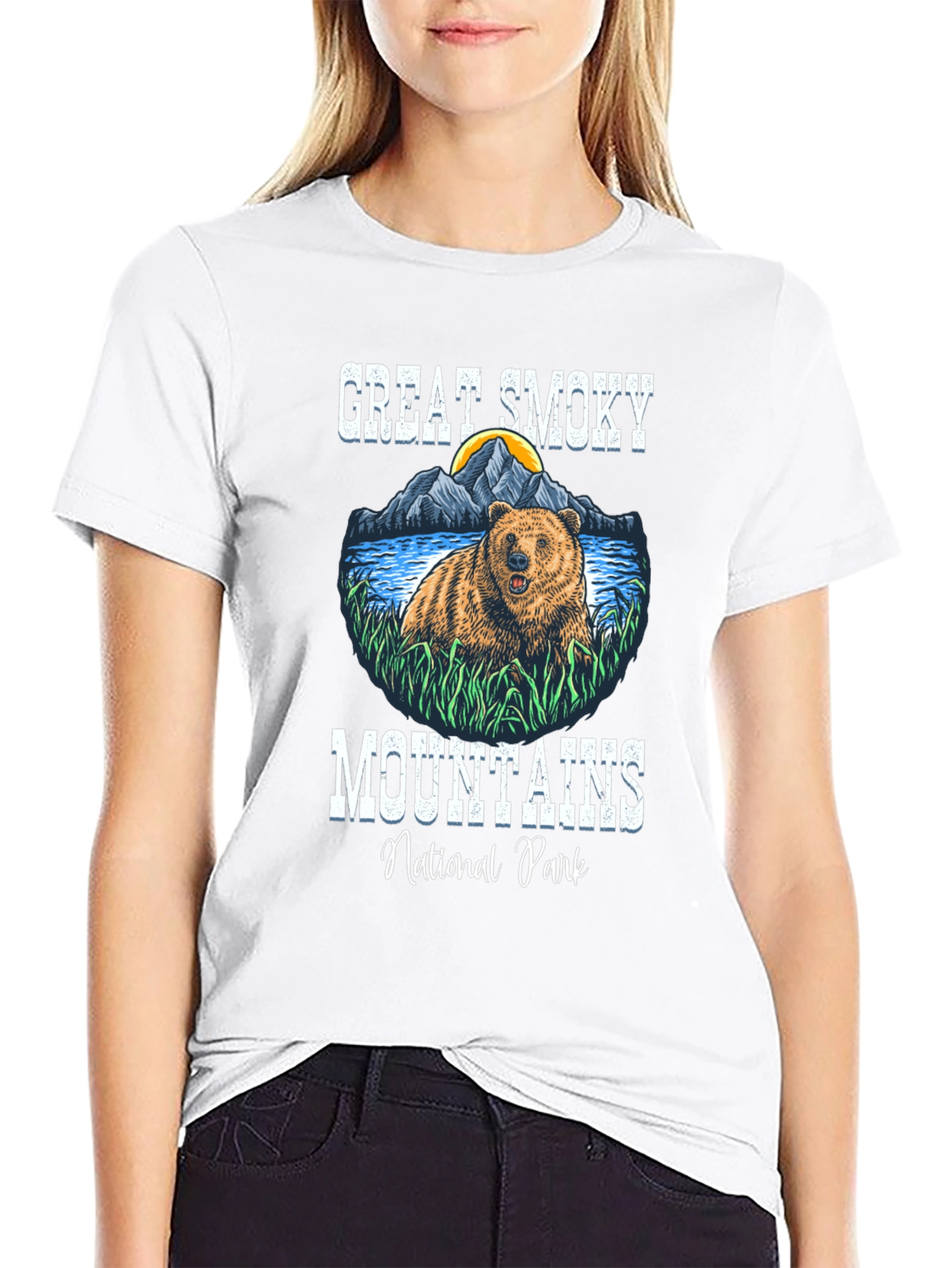 Great Smoky Mountains Bear Tee - Nature Graphic
