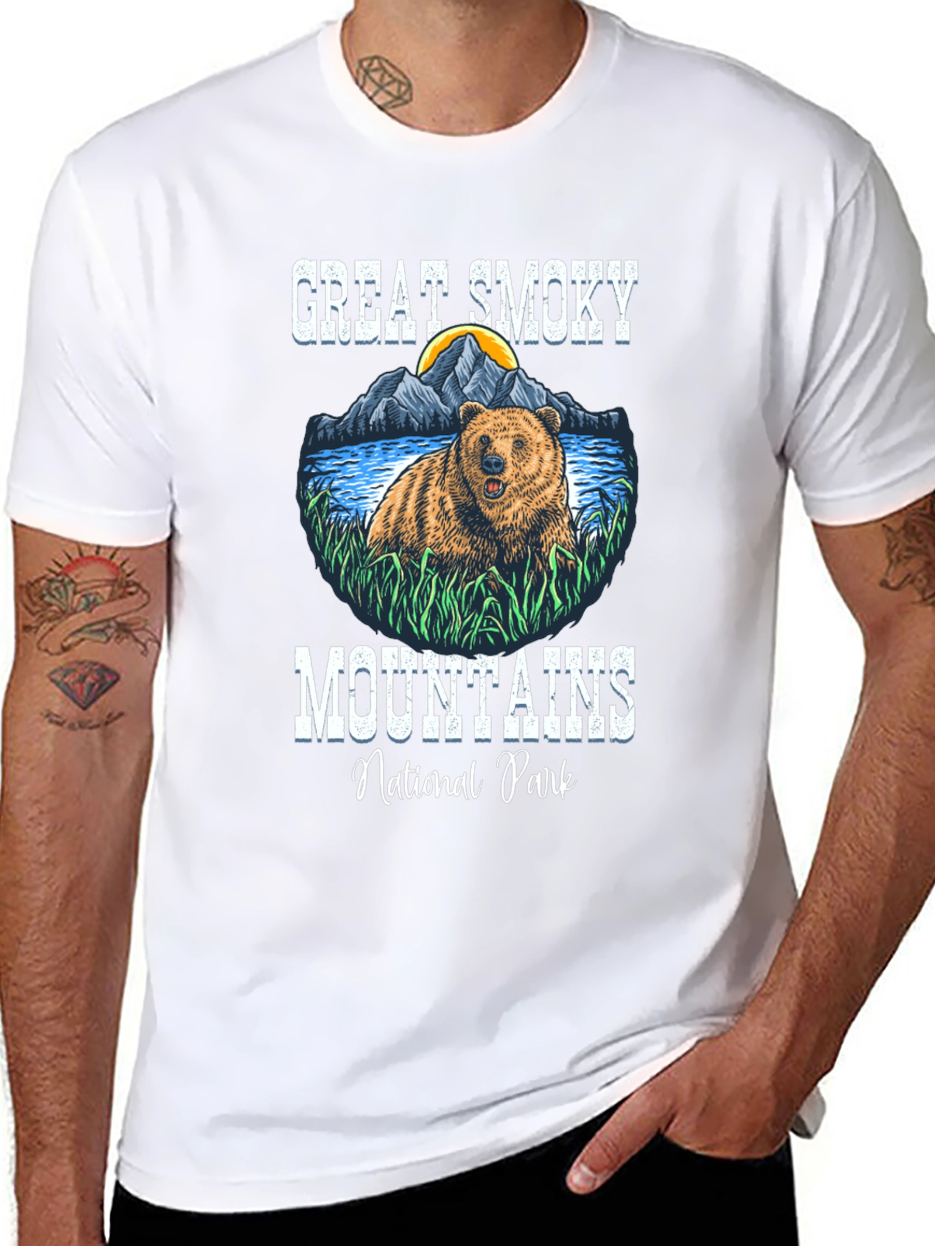 Great Smoky Mountains Bear Tee - Nature Graphic
