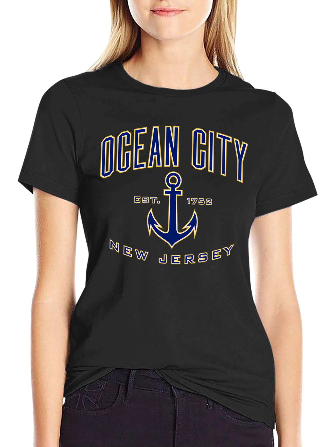 Ocean City New Jersey Anchor Graphic T-Shirt
