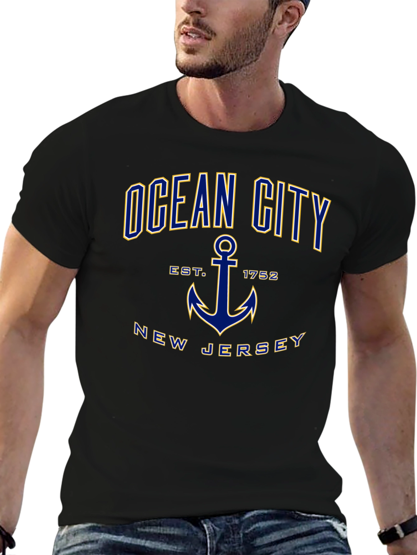 Ocean City New Jersey Anchor Graphic T-Shirt