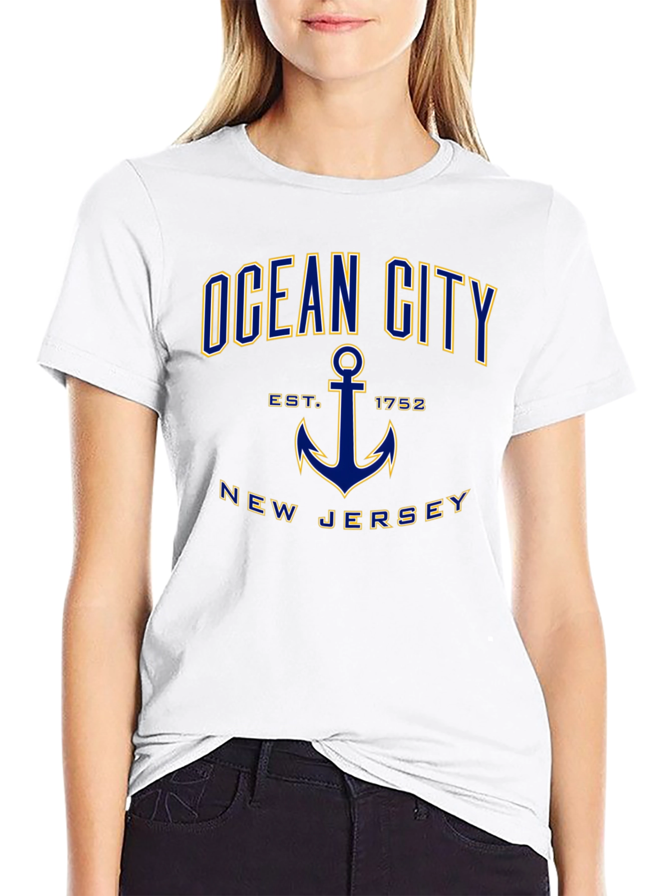 Ocean City New Jersey Anchor Graphic T-Shirt
