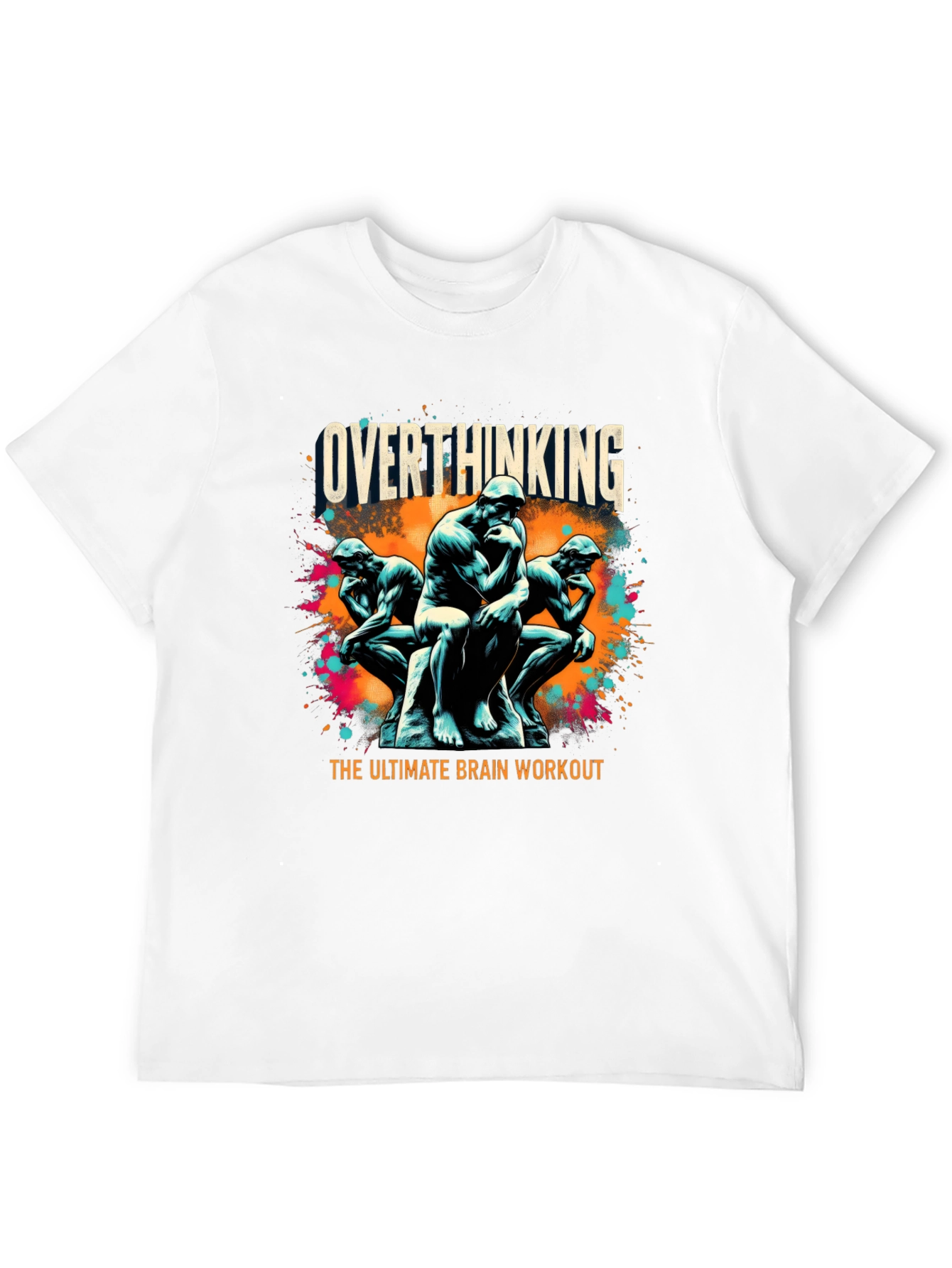 Overthinking Brain Workout Graphic Tee - Black