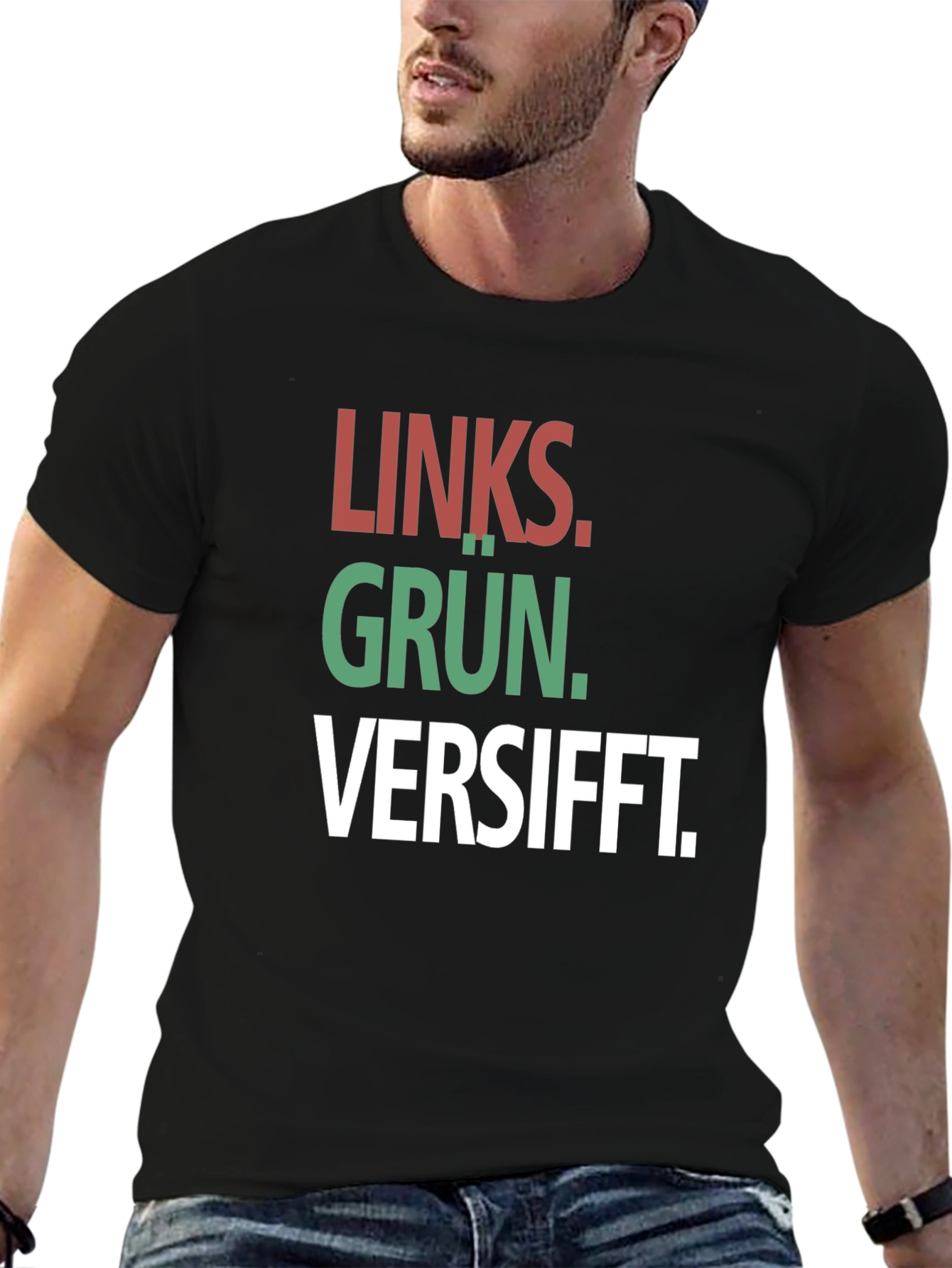 Links. Grün. Versifft. T-Shirt