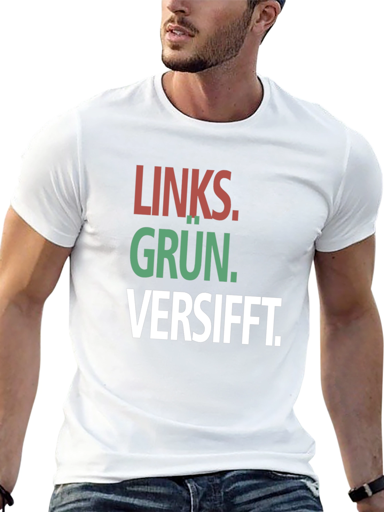 Links. Grün. Versifft. T-Shirt