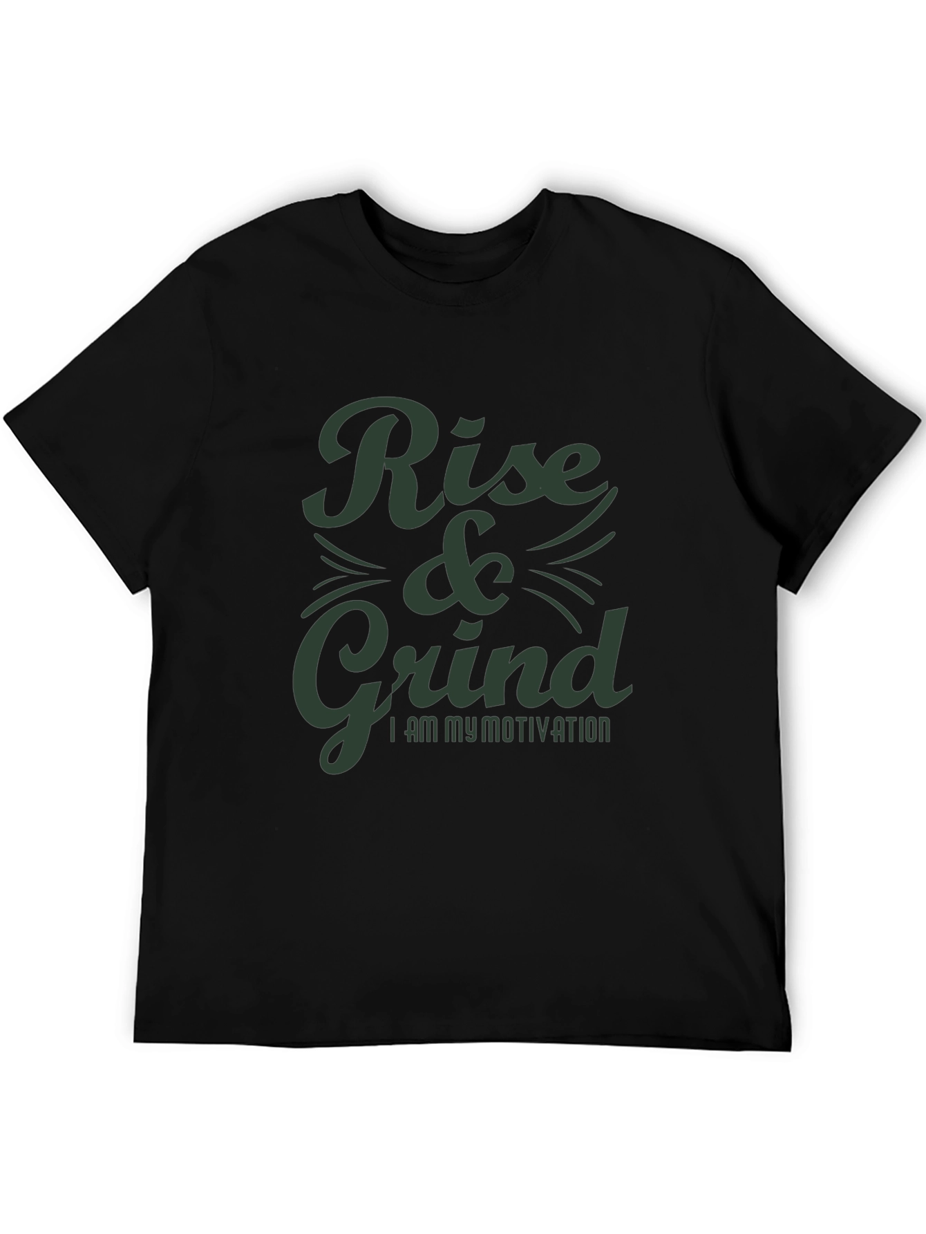 Rise & Grind Motivation T-Shirt - Black