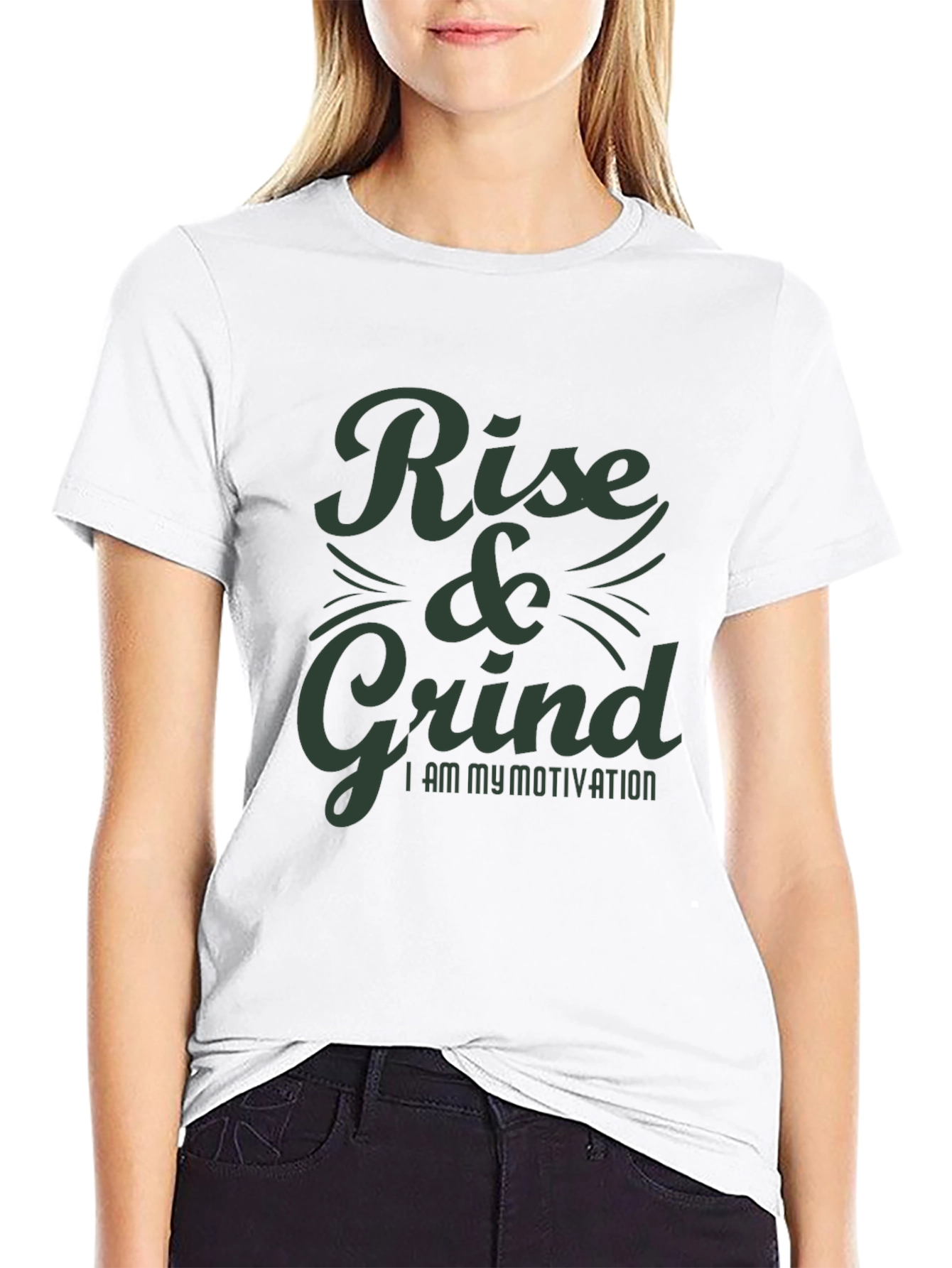 Rise & Grind Motivation T-Shirt - Black