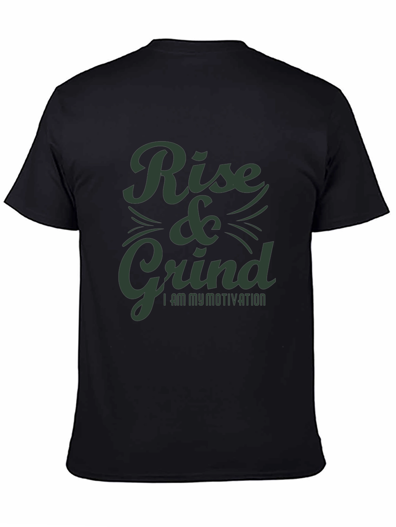 Rise & Grind Motivation T-Shirt - Black